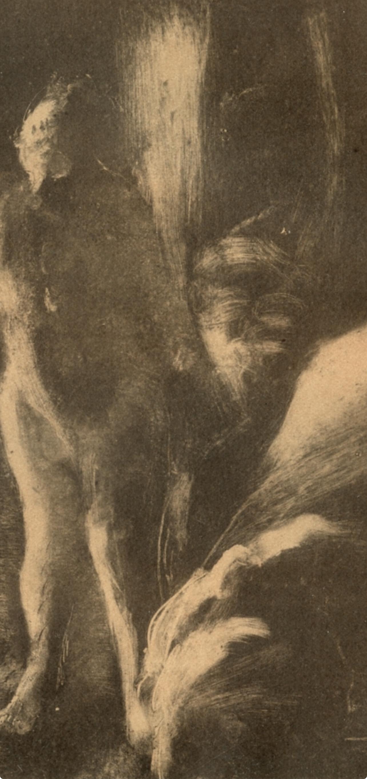 Dega, Devant la Cheminee, monotipi di E. Degas (dopo) - Print di Edgar Degas