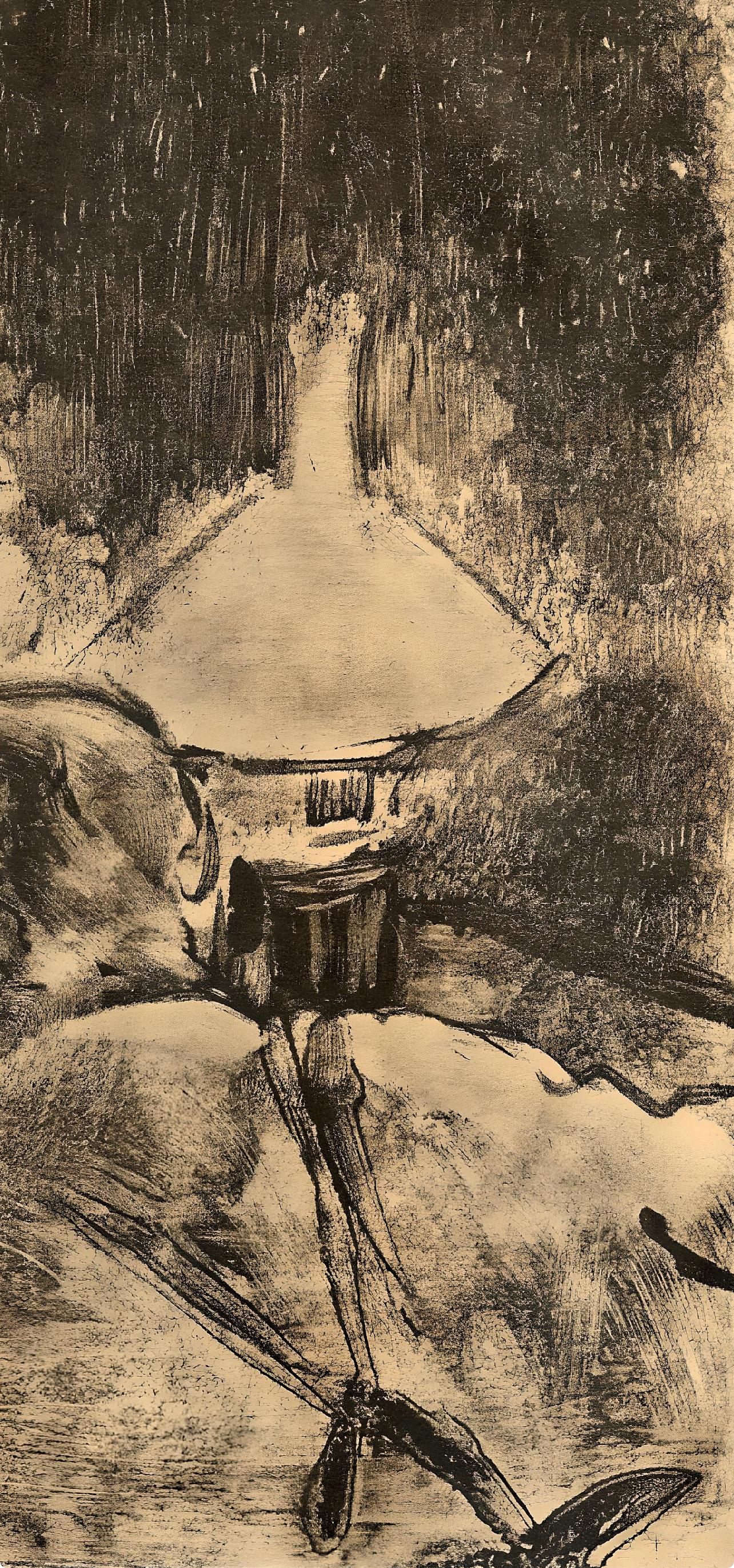 Degas, Famille Cardinal, E. Degas Monotypes (after) - Brown Figurative Print by Edgar Degas