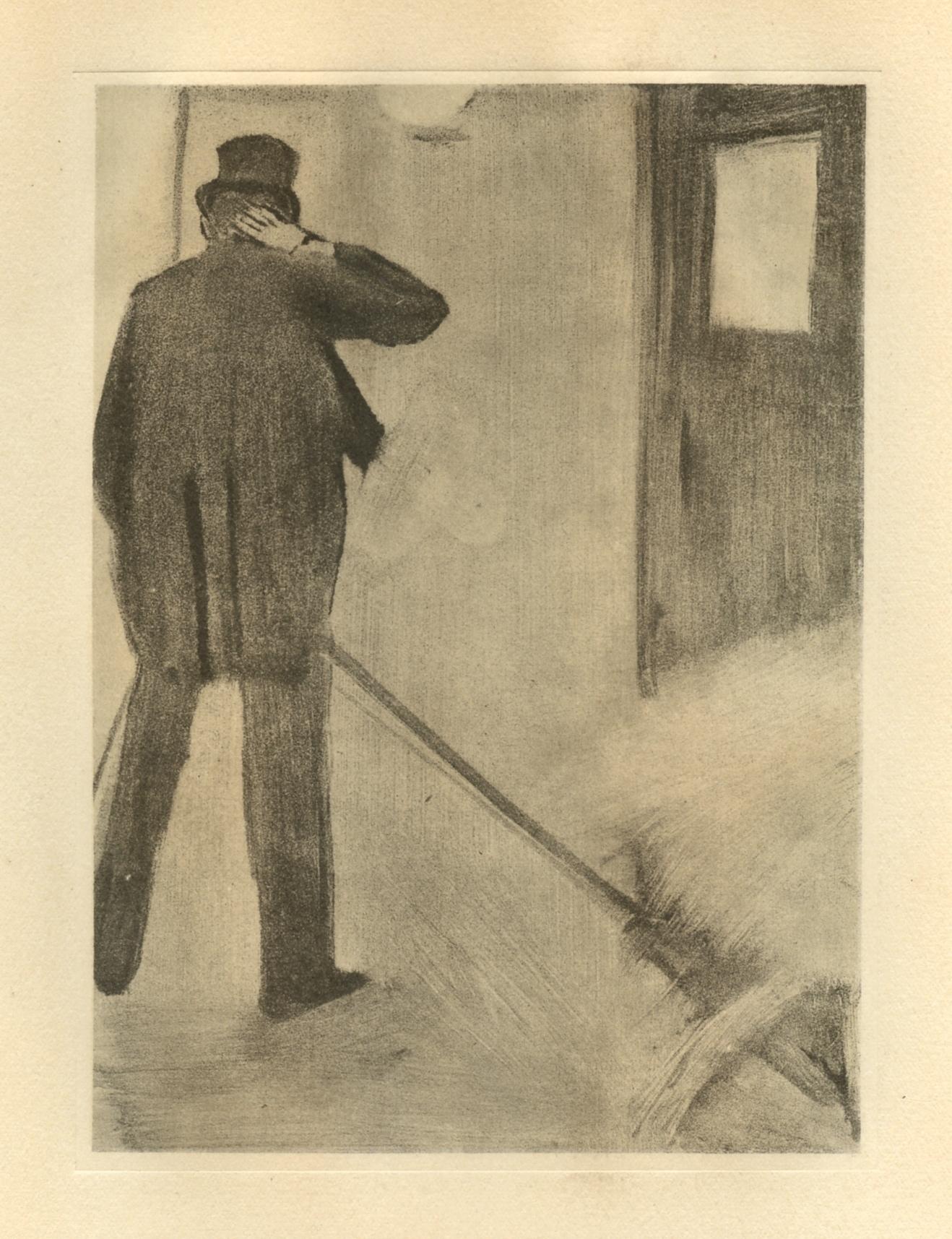 Degas, Famille Cardinal, E. Degas Monotypes (after) - Brown Figurative Print by Edgar Degas