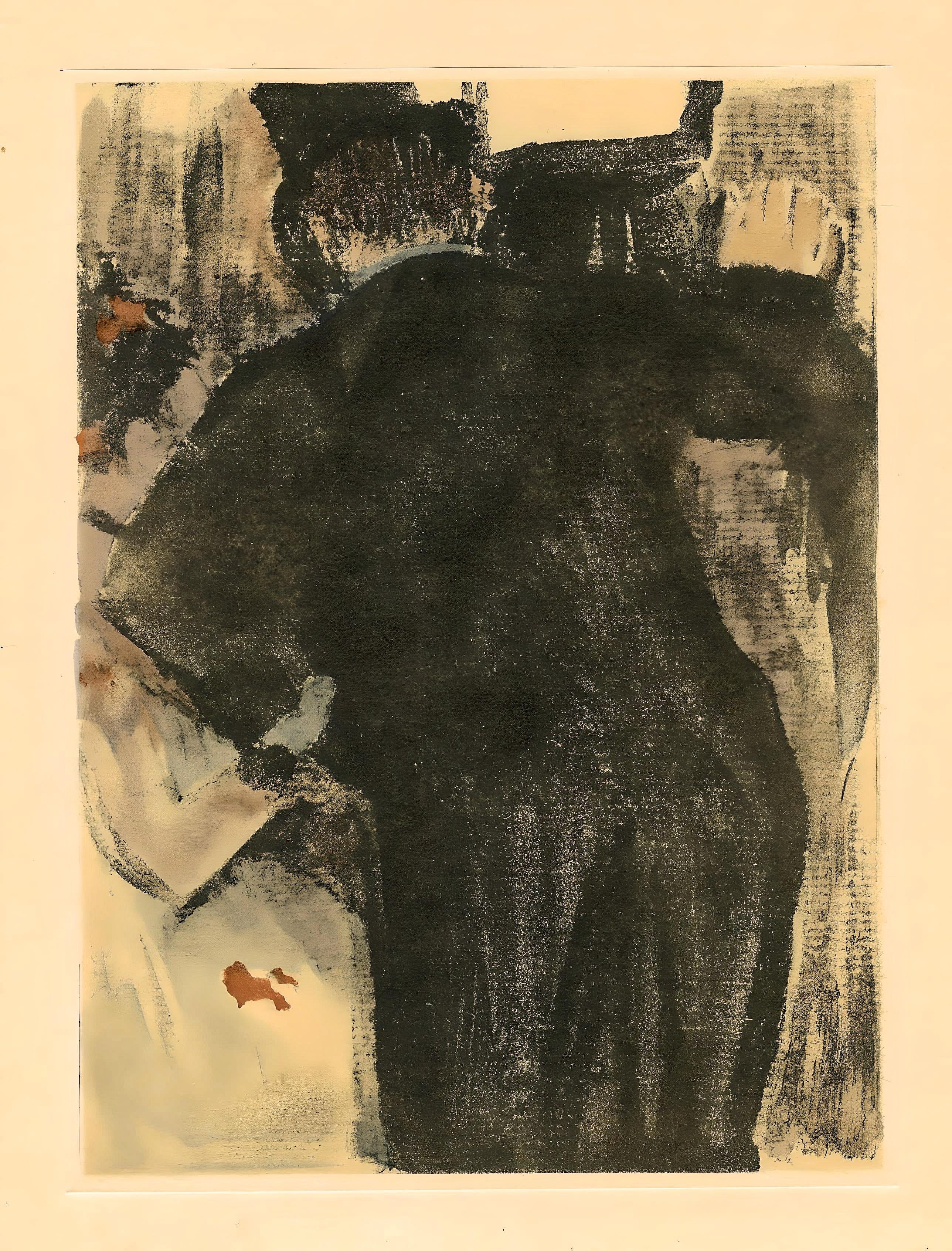 Degas, Famille Cardinal, E. Degas Monotypes (after) - Black Landscape Print by Edgar Degas
