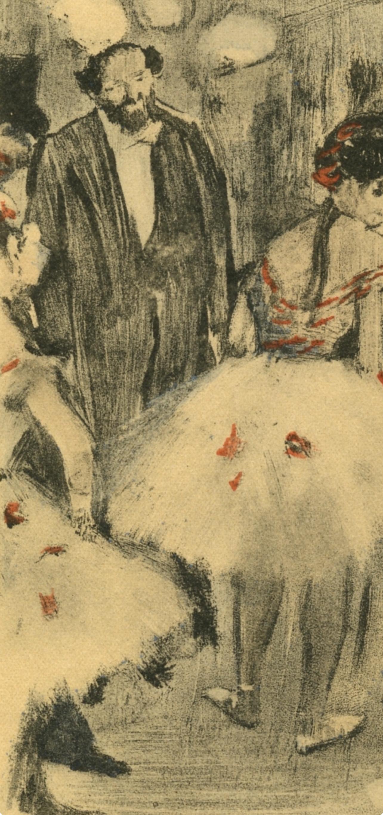 Degas, Famille Cardinal, E. Degas Monotypes (after) - Brown Figurative Print by Edgar Degas
