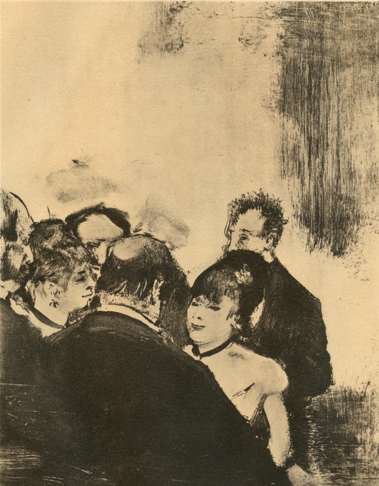 Edgar Degas Landscape Print - Degas, Famille Cardinal, E. Degas Monotypes (after)