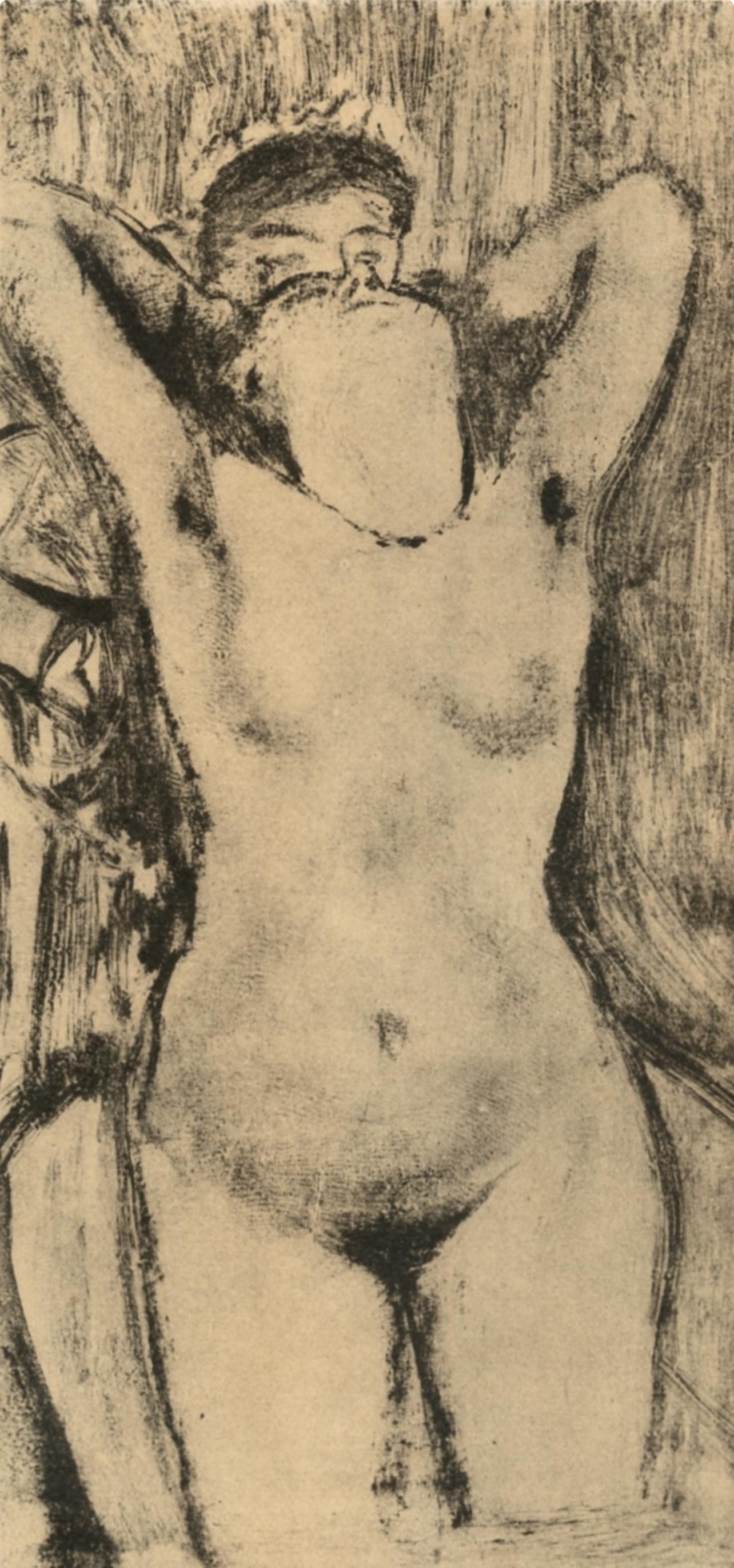 Degas, Femme debout dans une Baignoire, E. Degas Monotipos (después) - Print de Edgar Degas