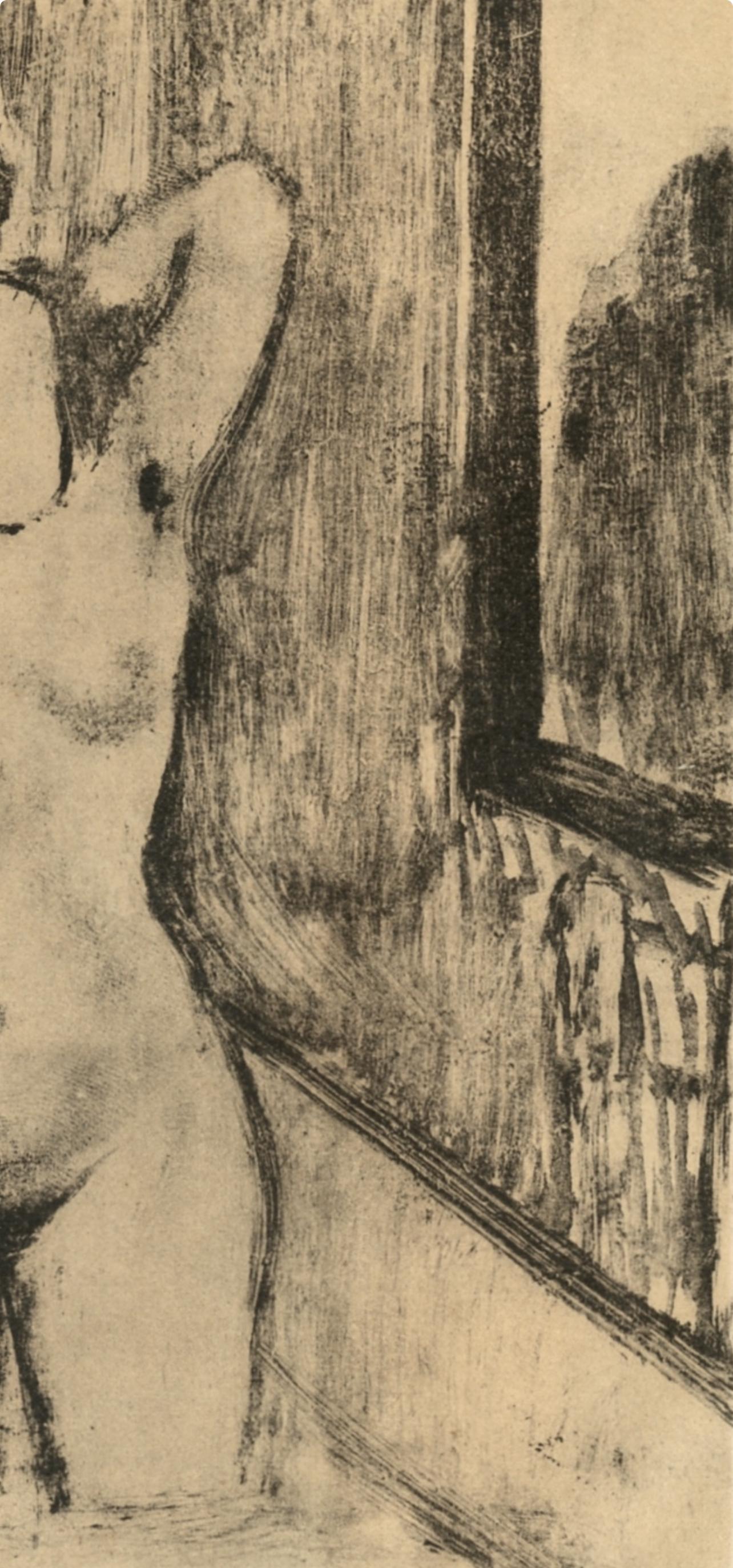 Degas, Femme debout dans une Baignoire, Les Monotypes (nach) (Impressionismus), Print, von Edgar Degas