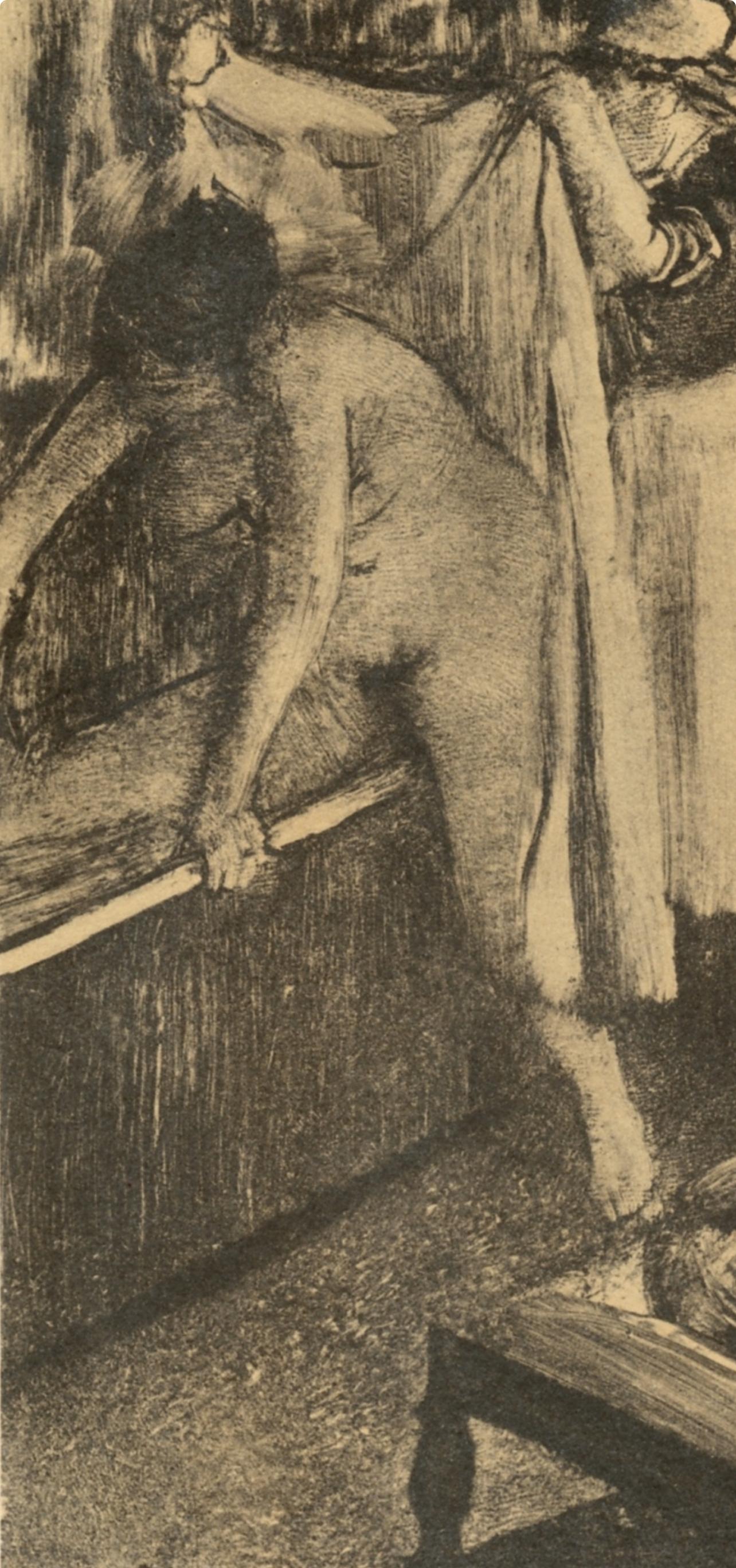Degas, Femme sortant du bain, Les Monotypes (nach) – Print von Edgar Degas