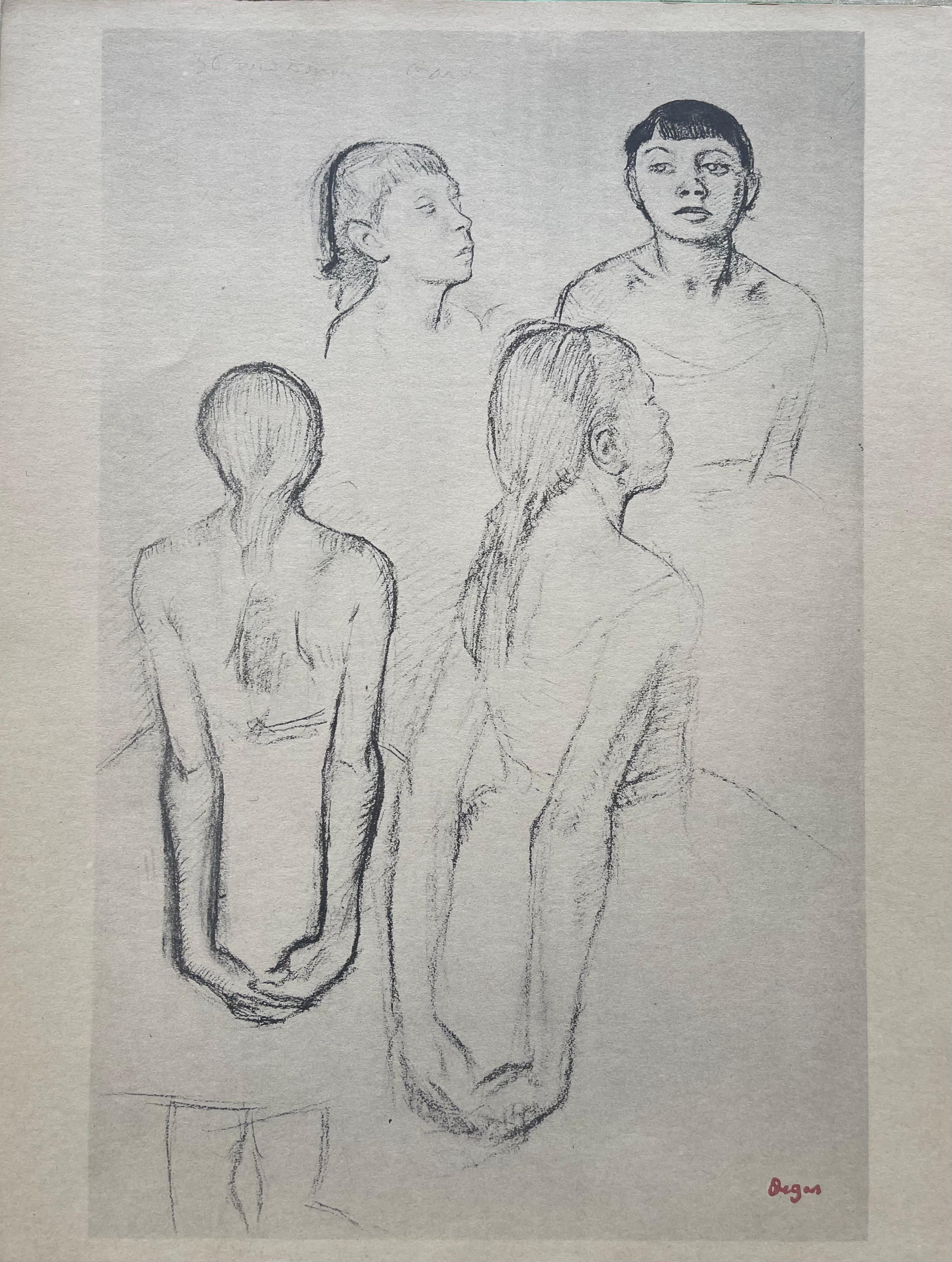 Degas, Four sketches of a small dancer, Ten Ballet Sketches (after) For Sale 1