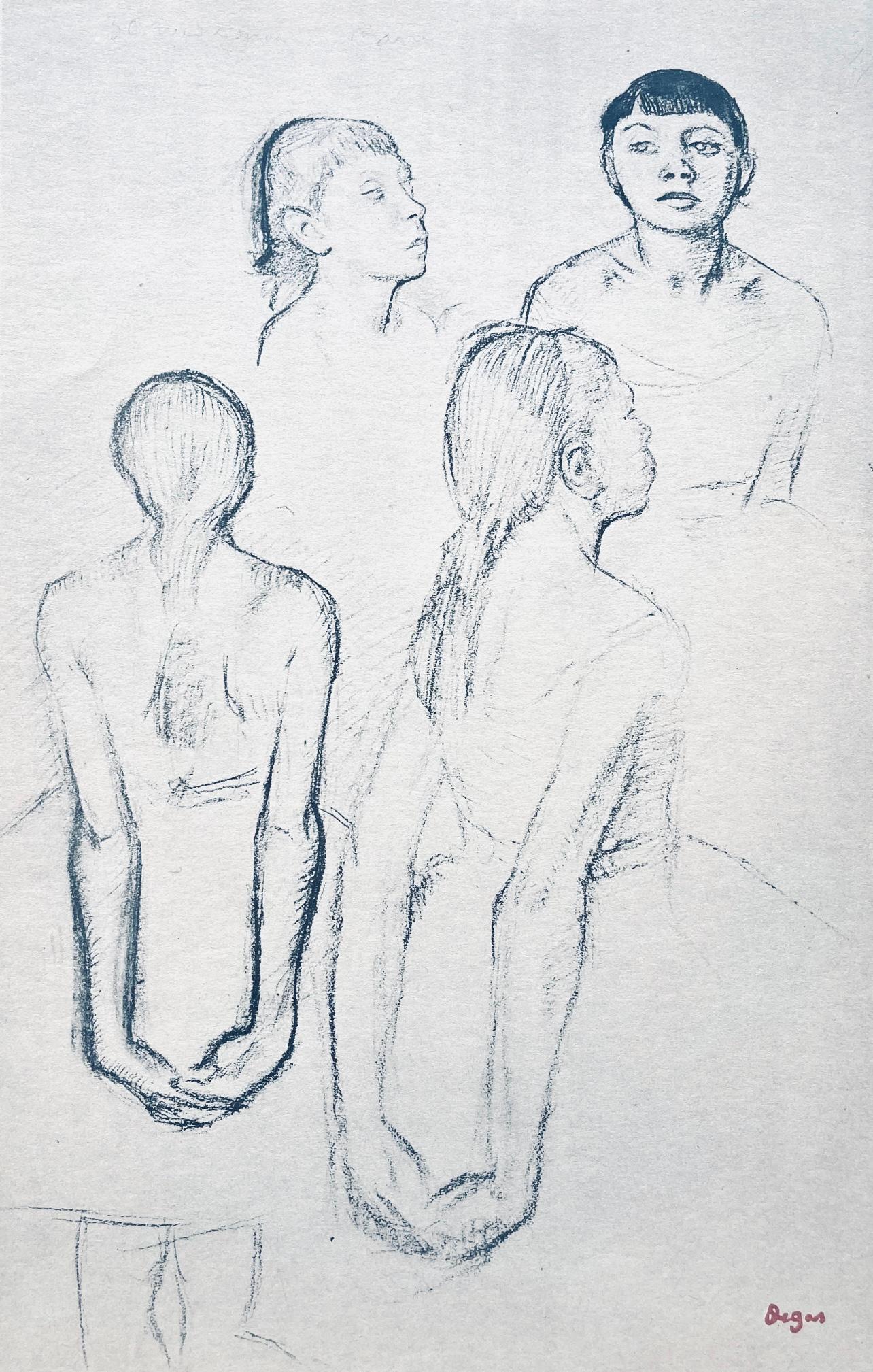 Landscape Print Edgar Degas - Degas, Quatre croquis d'une petite danseuse, Dix croquis de ballets (après)