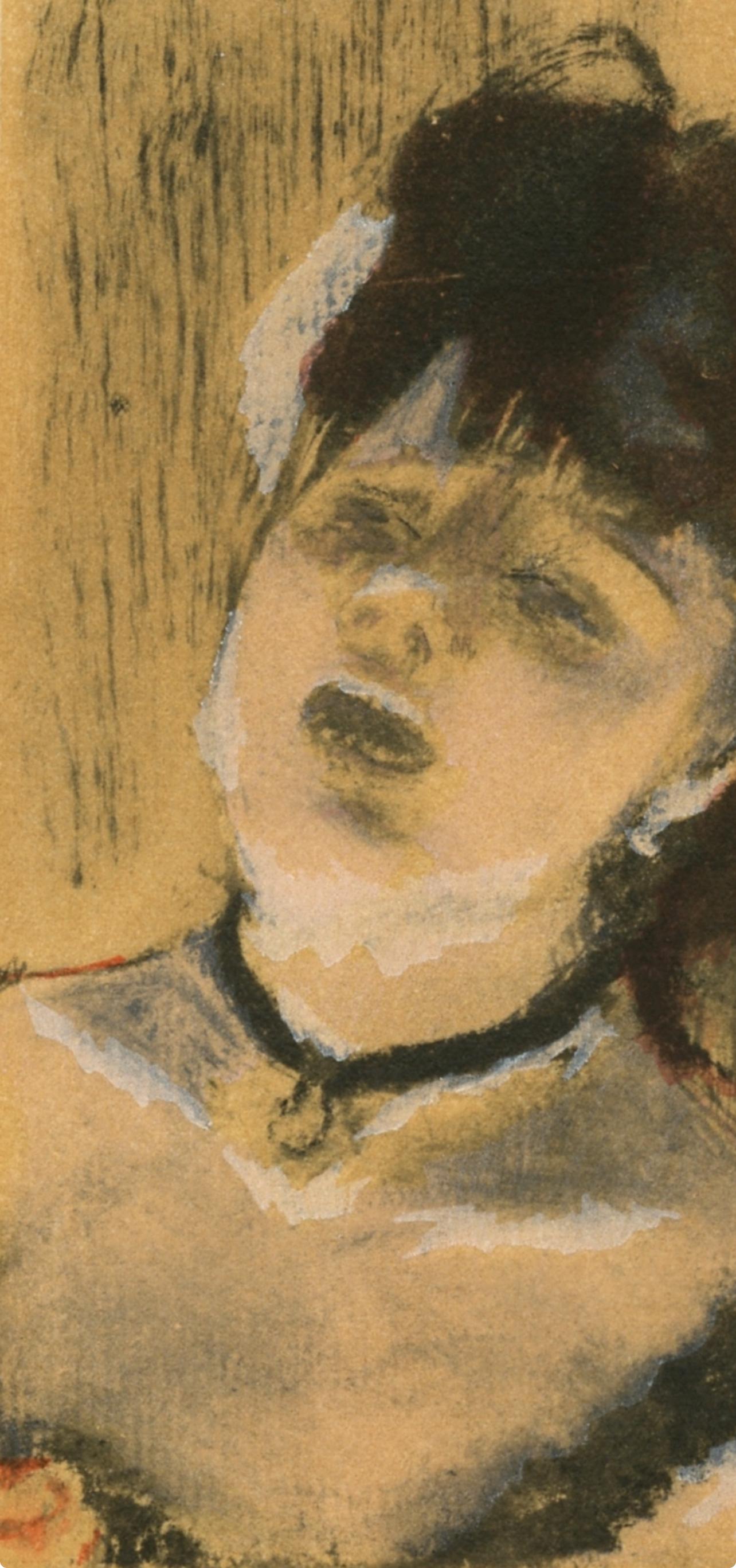 Degas, La Chanteuse du Cafe-Concert, E. Degas Monotypes (after) - Impressionist Print by Edgar Degas