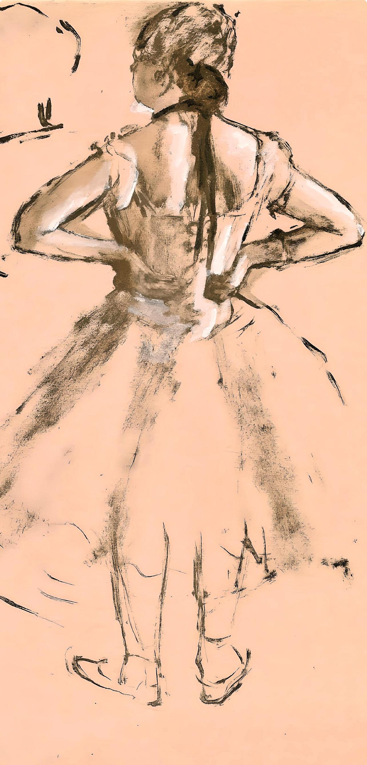 Degas, La Danseuse de dos, E. Degas Monotypes (after) - Print by Edgar Degas
