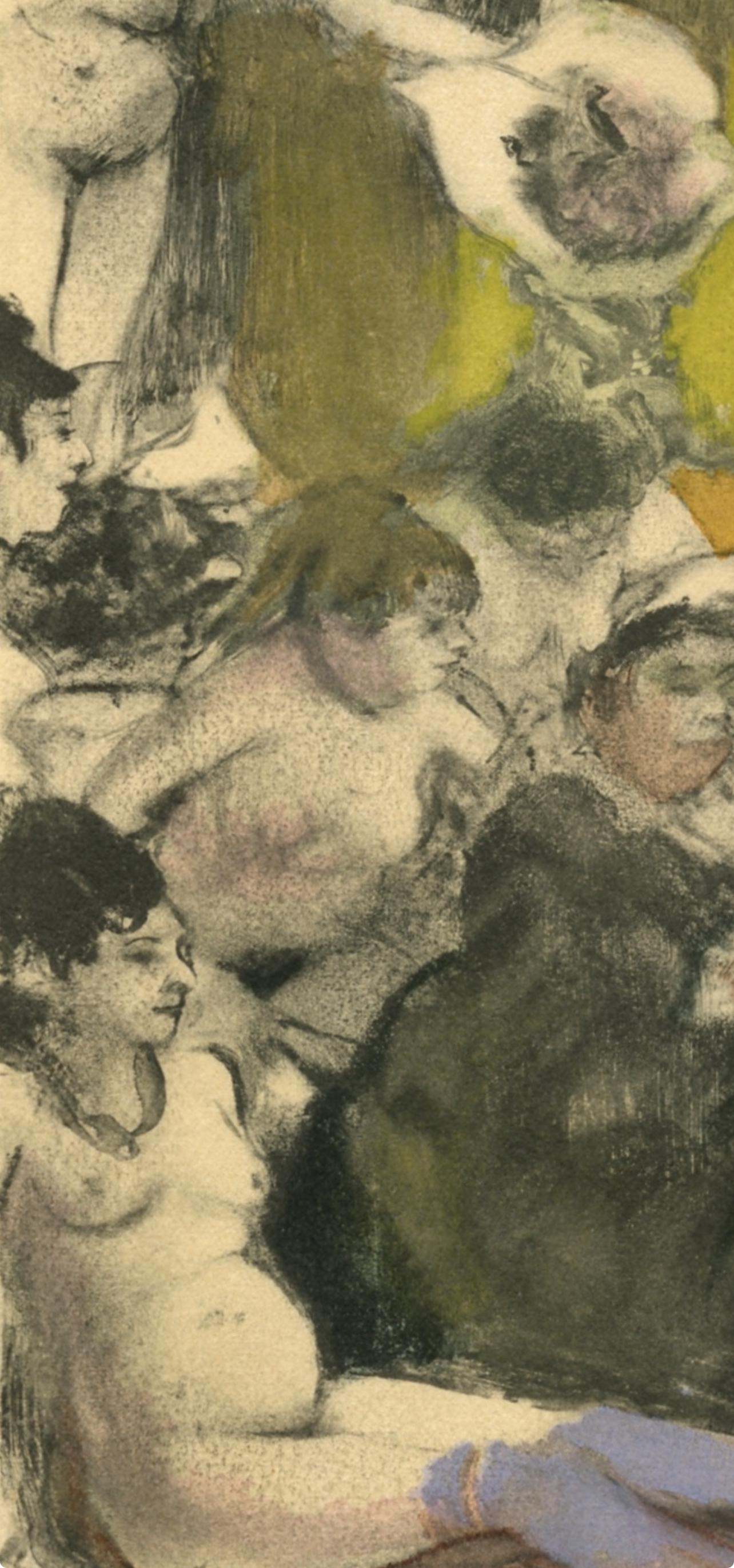 Degas, La Fete de la Patronne, E. Degas Monotypien (nach) (Braun), Landscape Print, von Edgar Degas