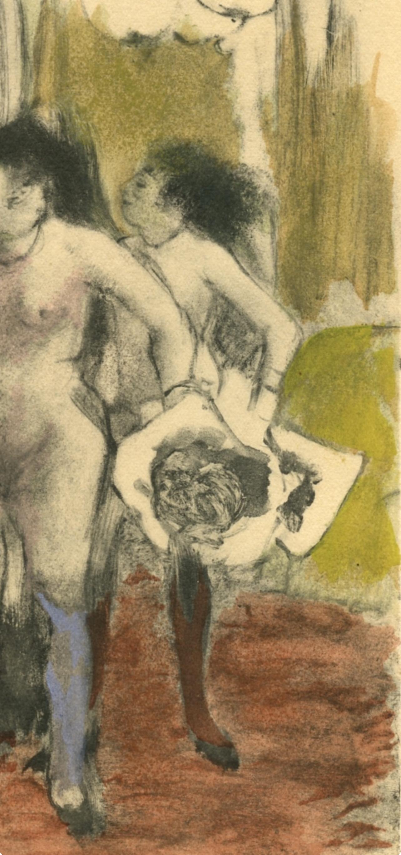 Medium: Kupferstich auf Vélin du Marais-Papier
Jahr: 1948
Papiergröße: 12,25 x 9,125 Zoll; Bildgröße: 6,625 x 7,375 Zoll
Beschriftung: Unsigniert und nicht nummeriert, wie ausgegeben
Anmerkungen: Aus dem Band, E. Degas Monotypes, 1948. Herausgegeben