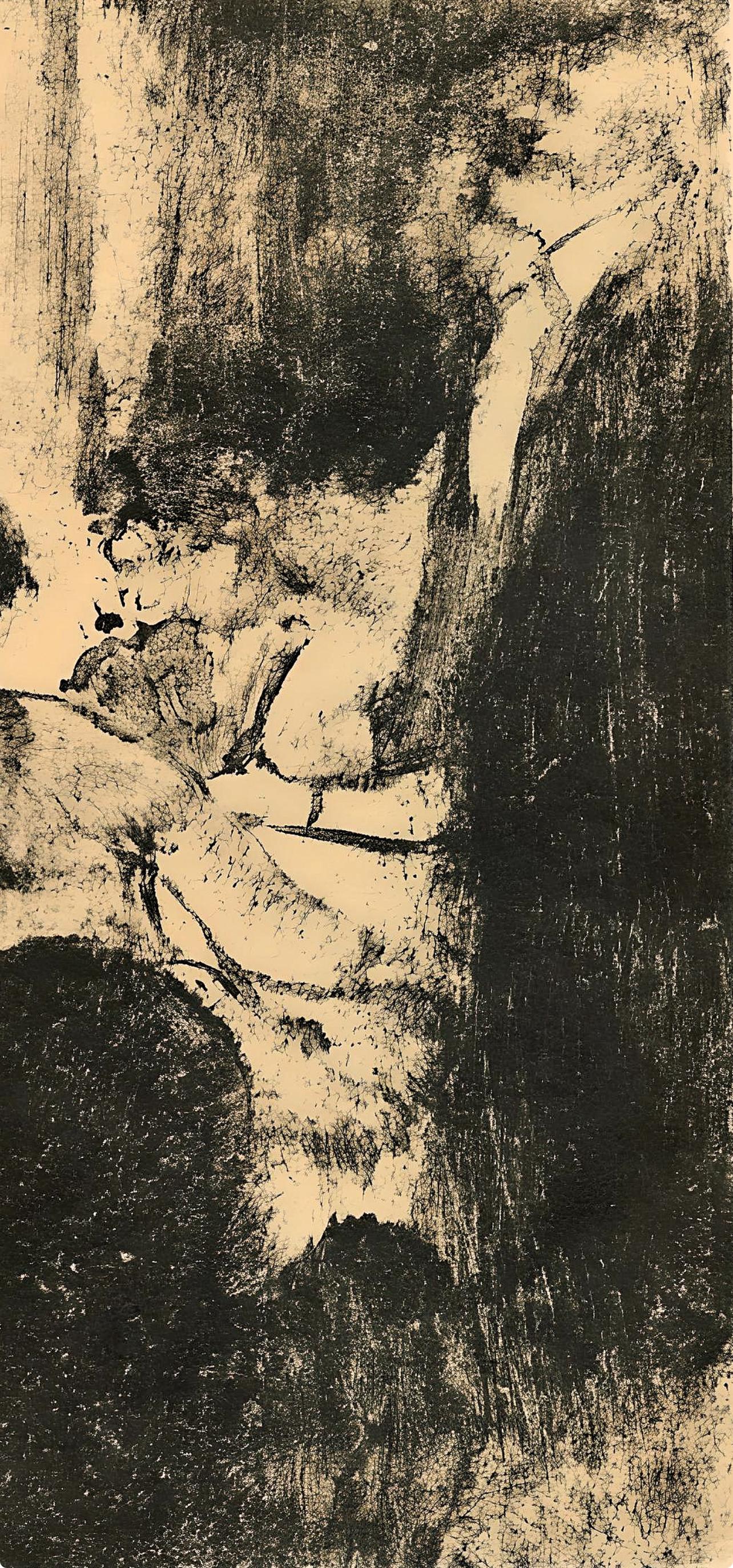 Degas, La Loge, E. Degas Monotypes (after) - Black Landscape Print by Edgar Degas