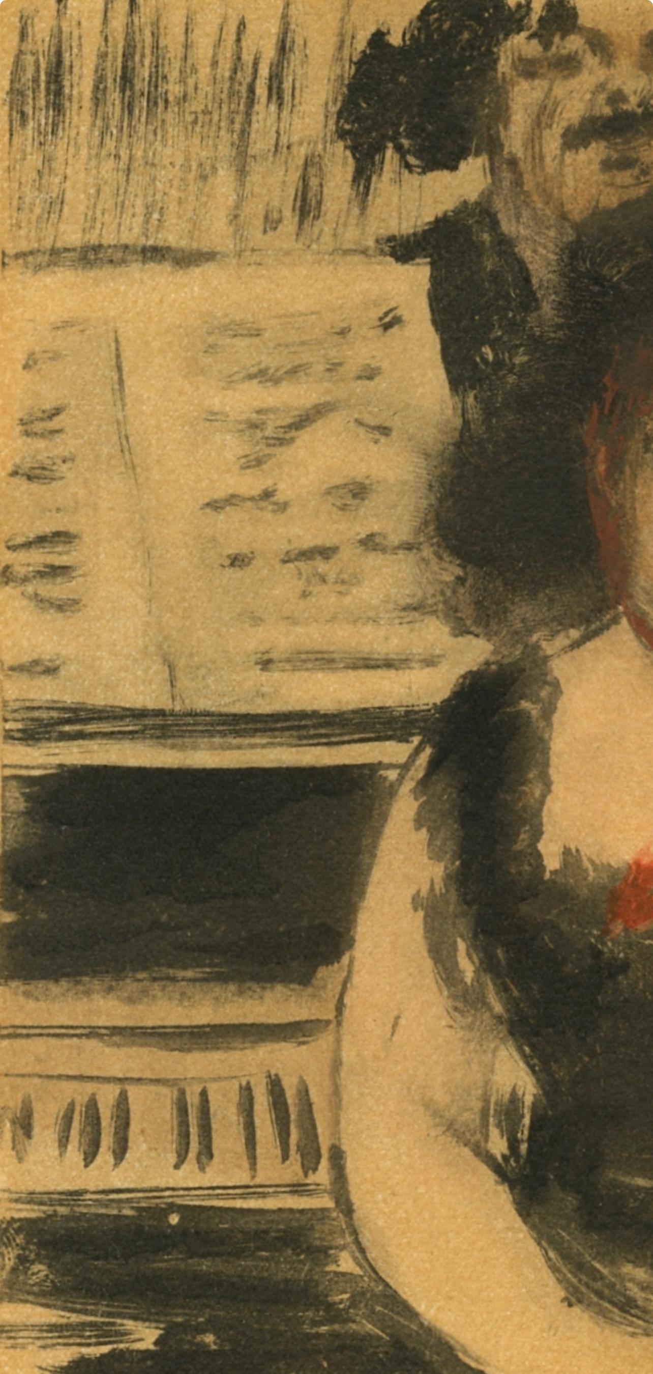 Degas, La Pianiste et le Chanteur, E. Degas Monotypien (nach) (Impressionismus), Print, von Edgar Degas