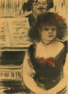 Degas, La Pianiste et le Chanteur, E. Degas Monotypes (after)