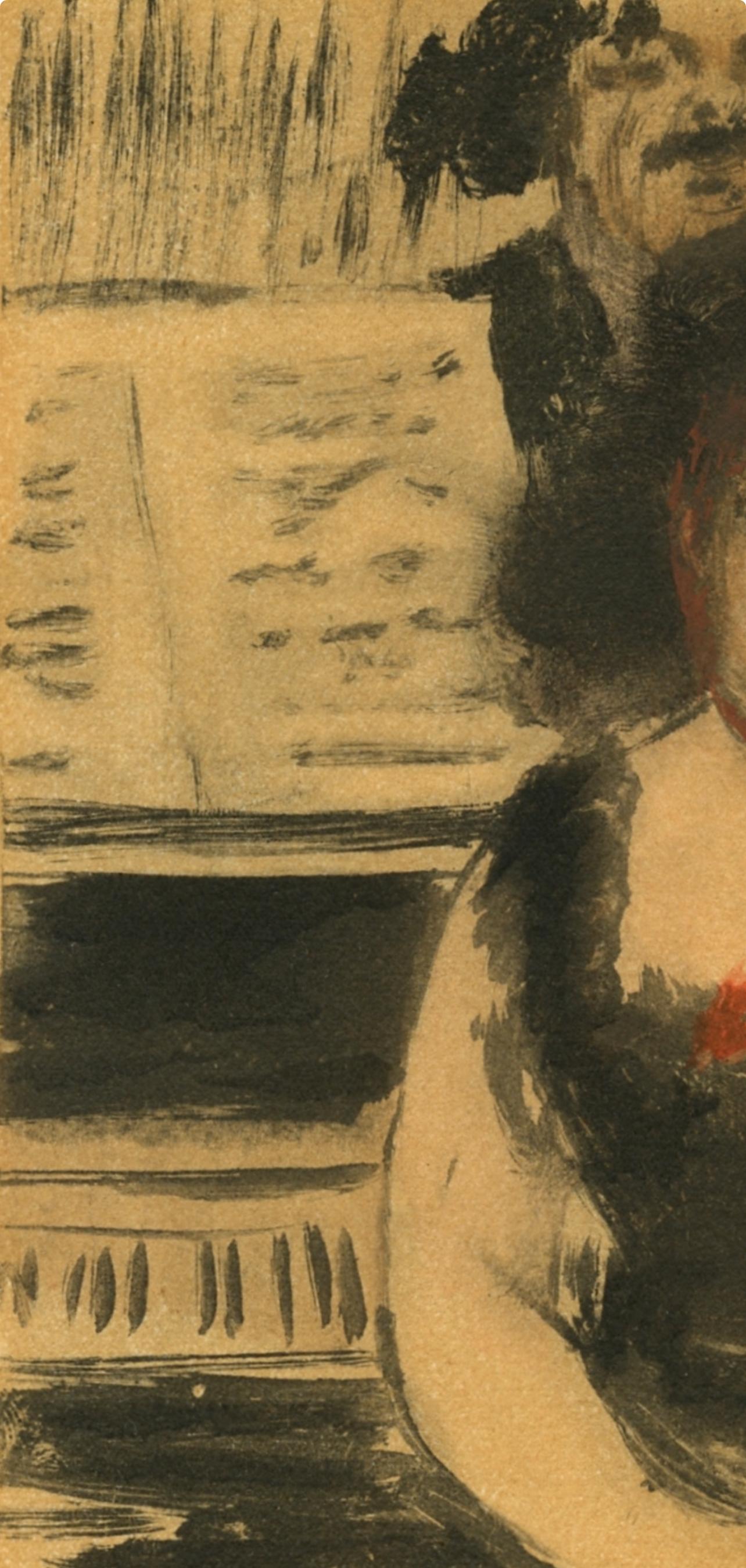 Degas, La Pianiste et le Chanteur, Les Monotypes (nach) (Impressionismus), Print, von Edgar Degas