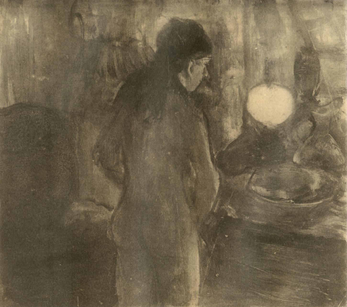 Edgar Degas Figurative Print - Degas, La Toilette, Les Monotypes (after)