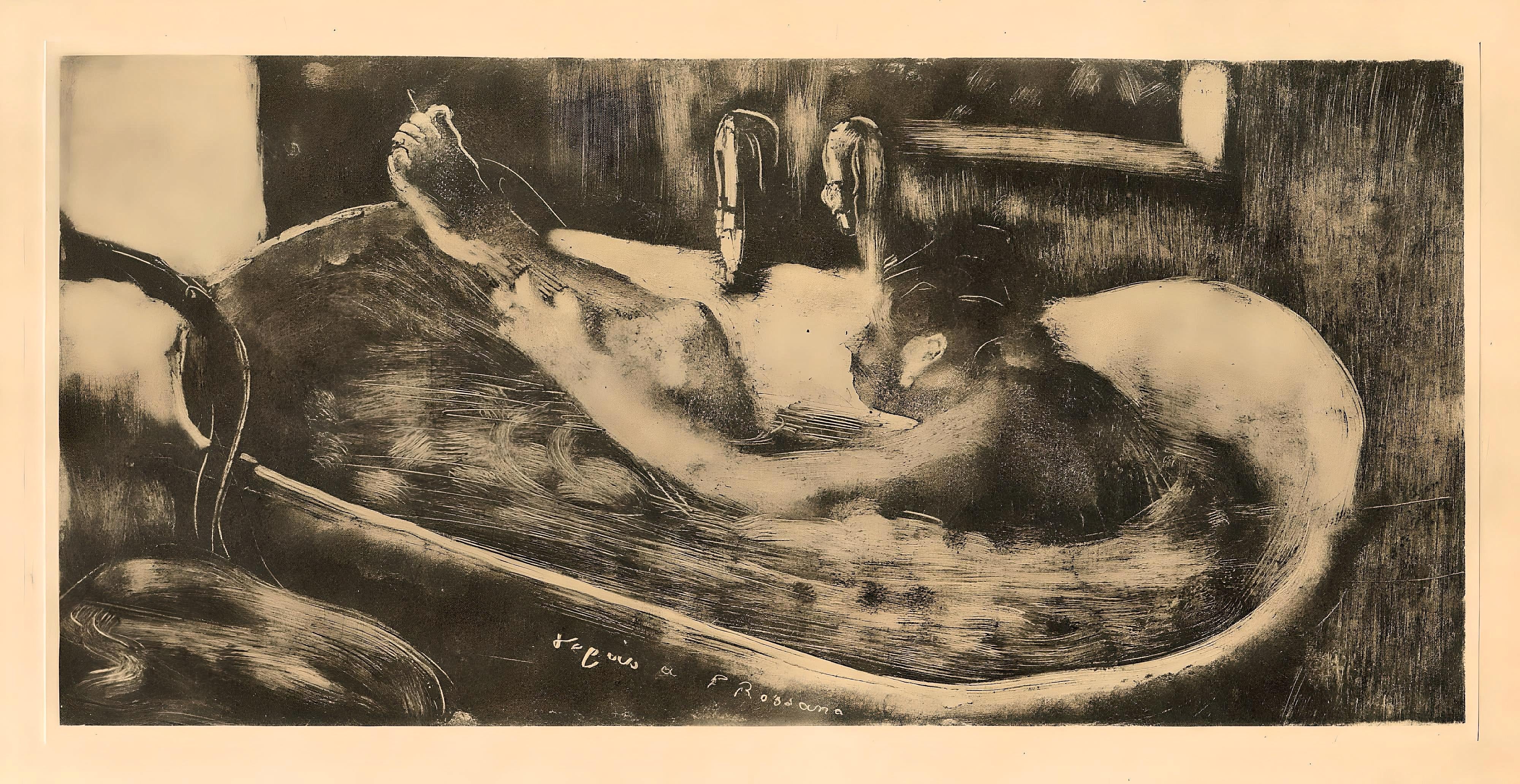 Degas, Le Bain, E. Degas Monotypes (after) For Sale 4