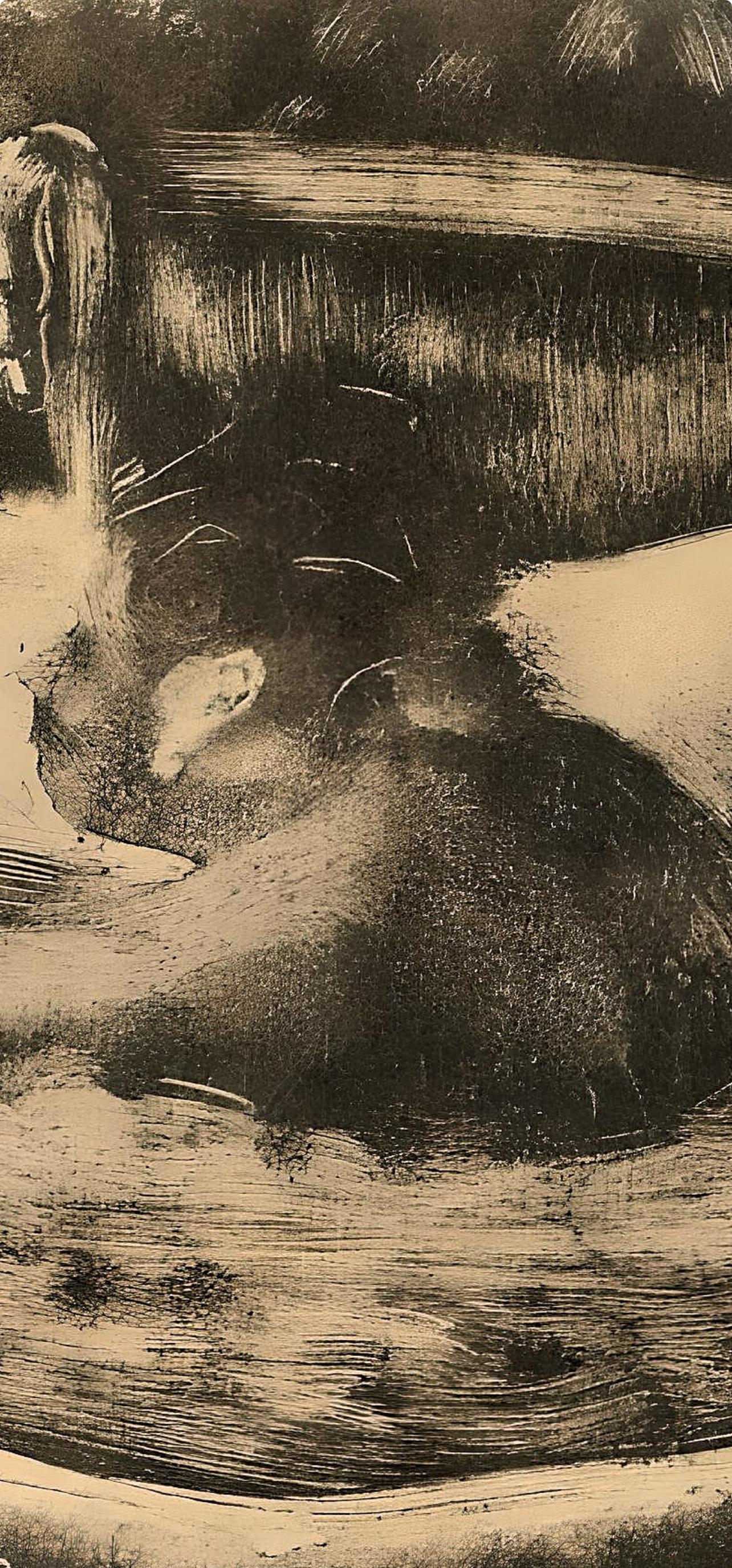 Degas, Le Bain, Les Monotypes (nach) – Print von Edgar Degas