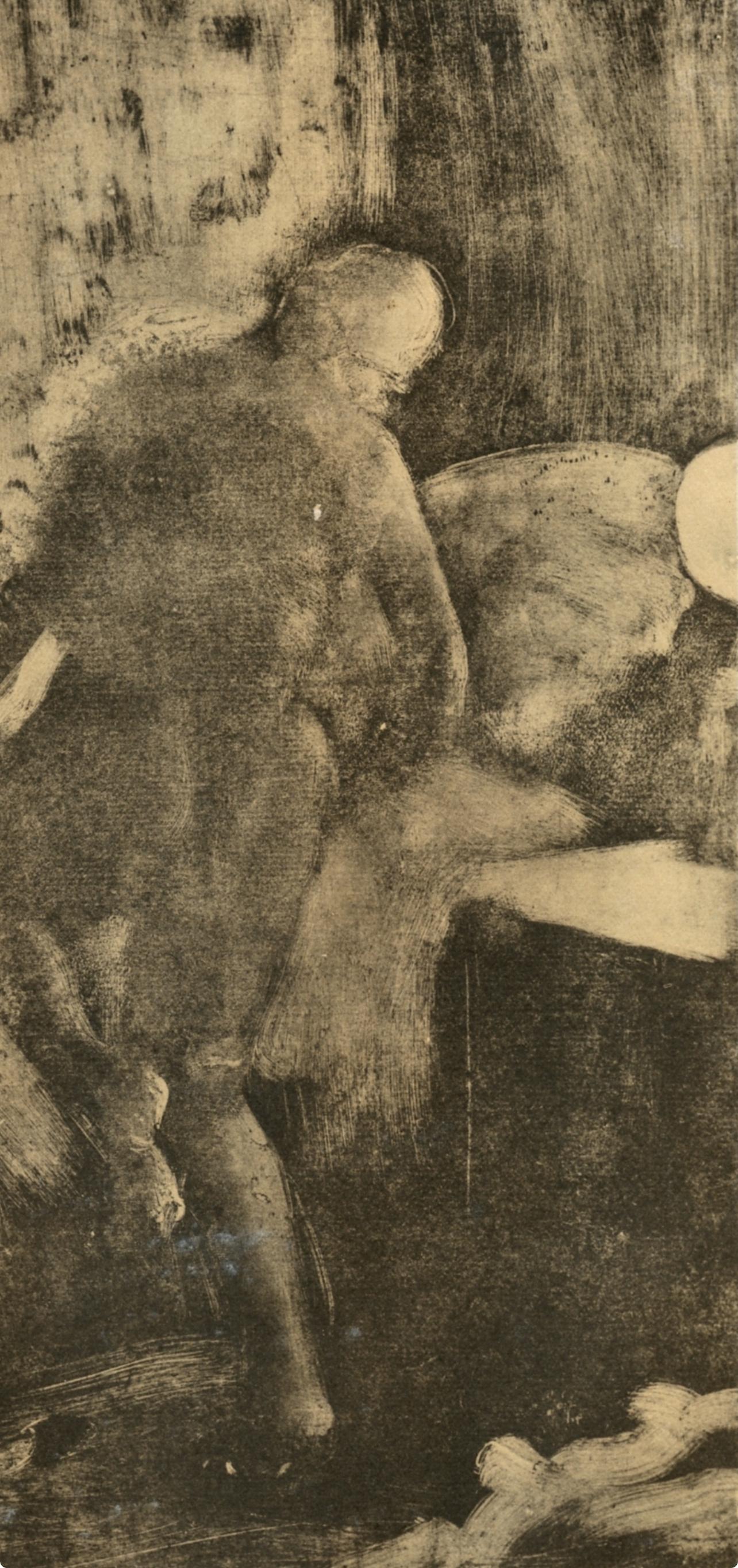 Degas, Le Coucher, E. Degas Monotypes (after) - Impressionist Print by Edgar Degas