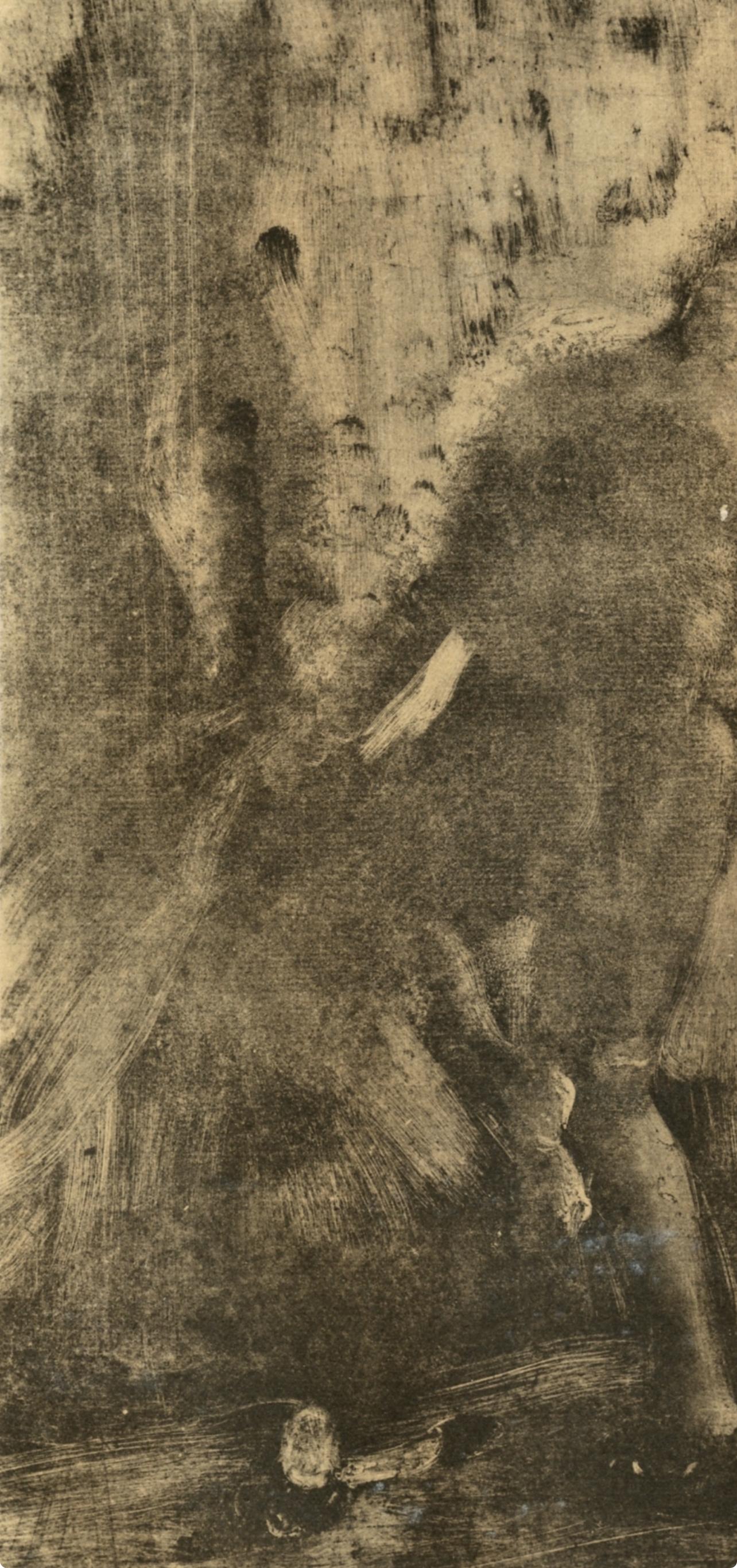 Degas, Le Coucher, E. Degas Monotypes (after) - Brown Landscape Print by Edgar Degas