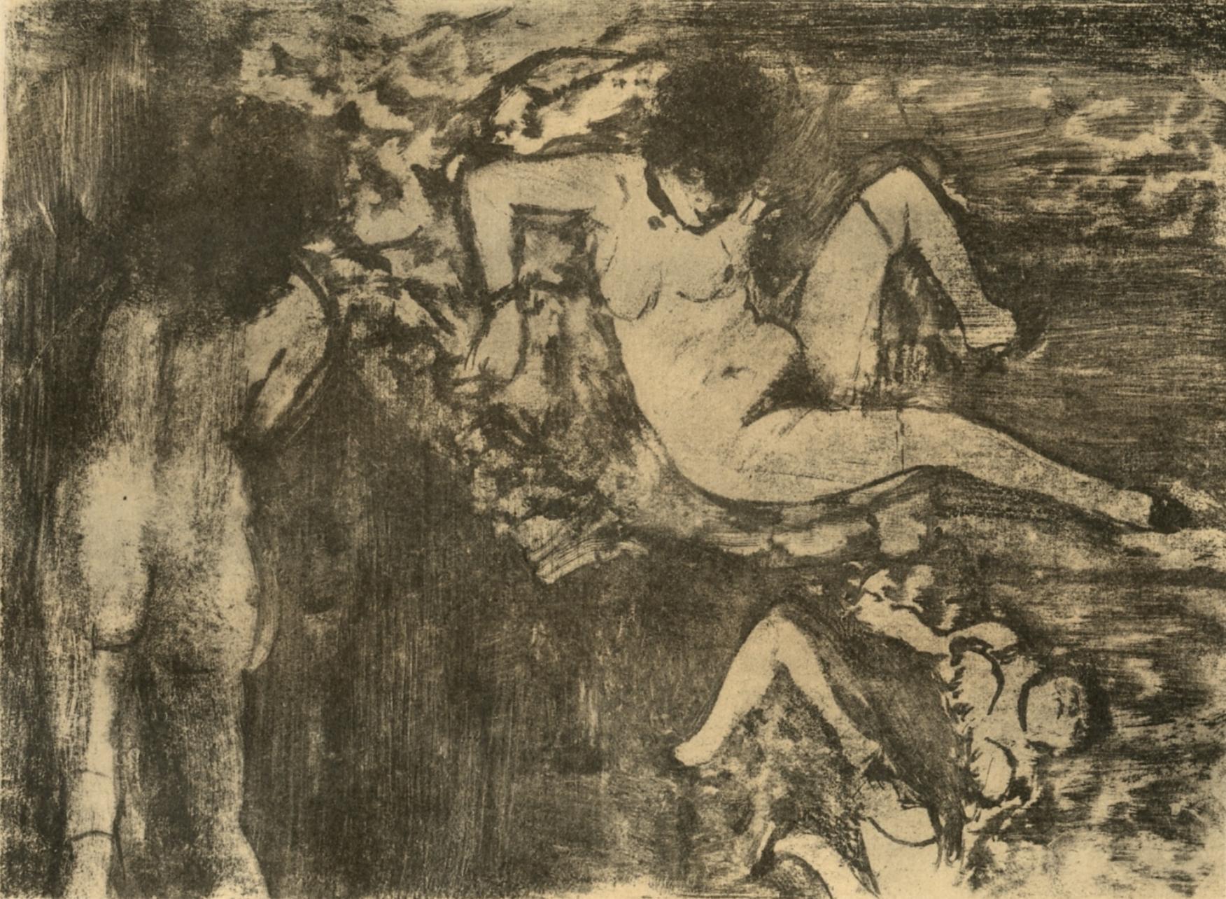 Edgar Degas Figurative Print - Degas, Les Femmes, E. Degas Monotypes (after)