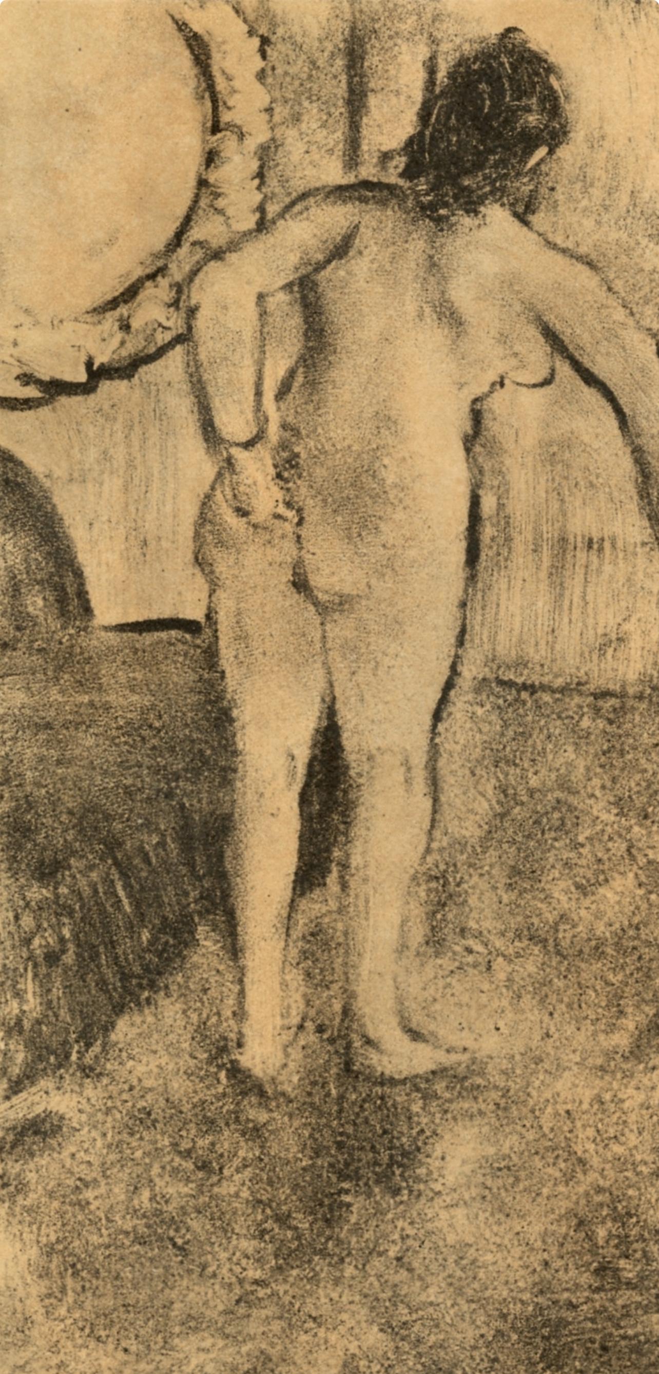 Degas, Nu debout, E. Degas Monotypes (after) - Impressionist Print by Edgar Degas