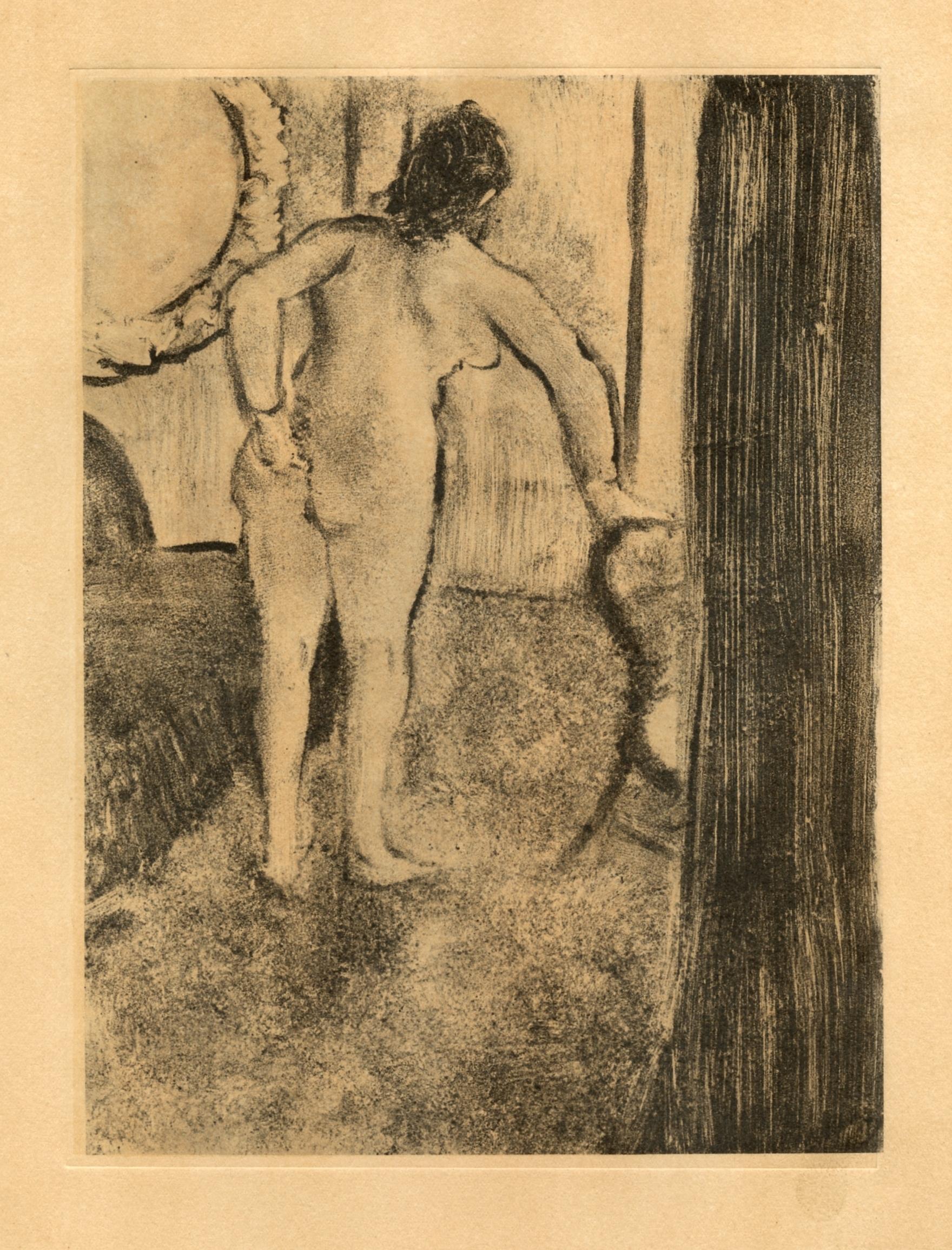 Medium: Engraving on vélin du Marais paper
Year: 1948
Paper Size: 12.25 x 9.125 inches; image size: 8.5 x 6.25 inches
Inscription: Unsigned and unnumbered, as issued
Notes: From the volume, E. Degas Monotypes, 1948. Published by Quatre
