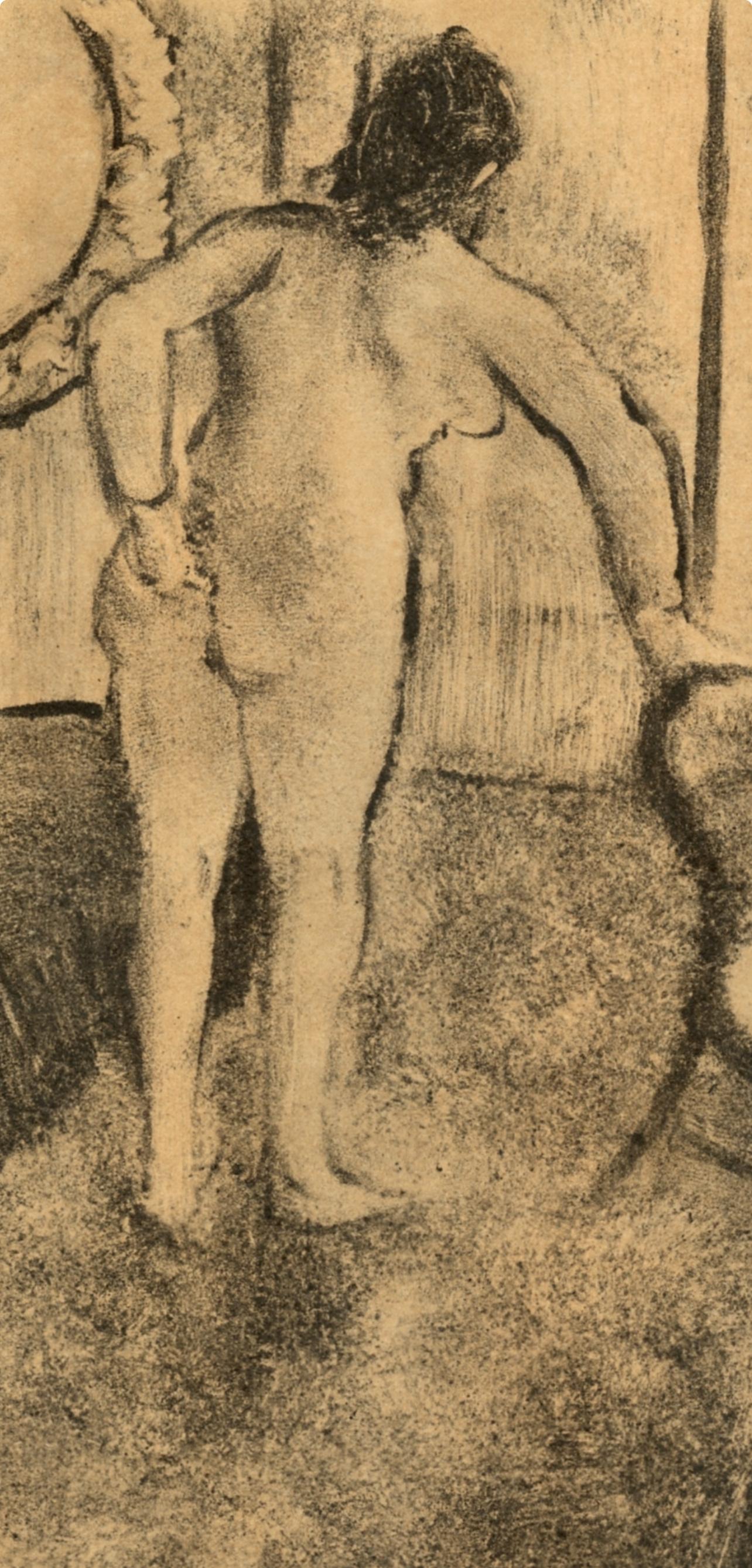 Degas, Nu debout, Les Monotypes (nach) – Print von Edgar Degas