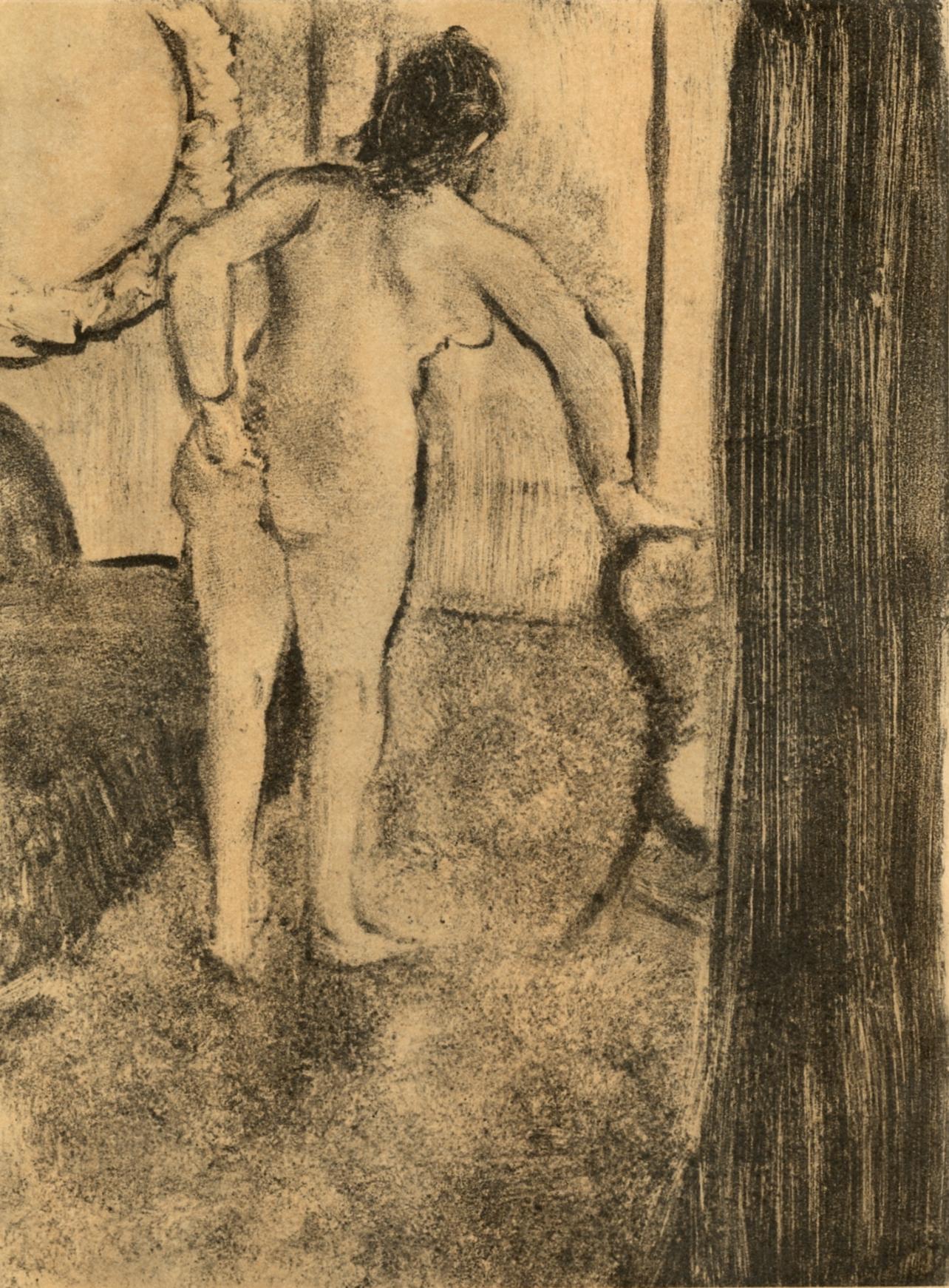 Edgar Degas Figurative Print - Degas, Nu debout, Les Monotypes (after)
