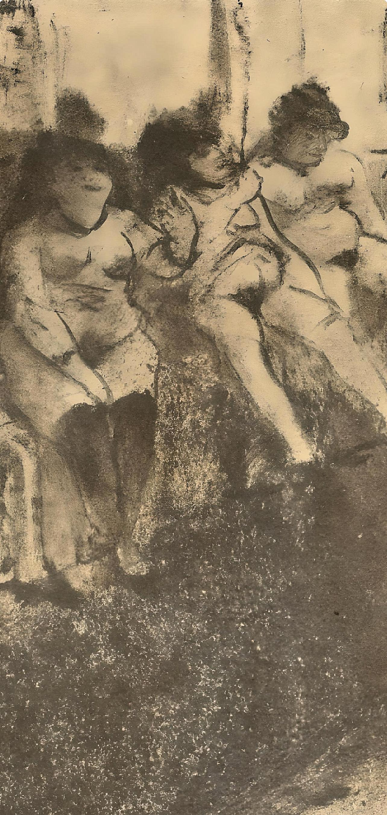 Degas, On attend les Clients, E. Degas Monotypes (after) - Impressionist Print by Edgar Degas
