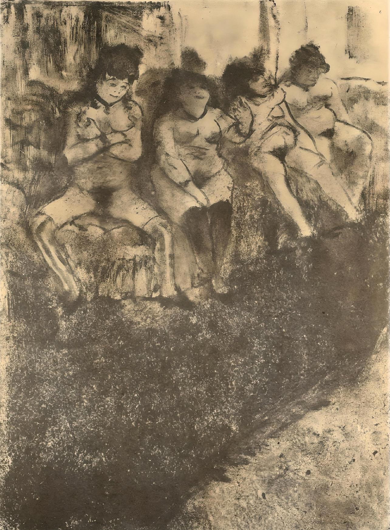 Degas, On attend les Clients, E. Degas Monotypes (after)