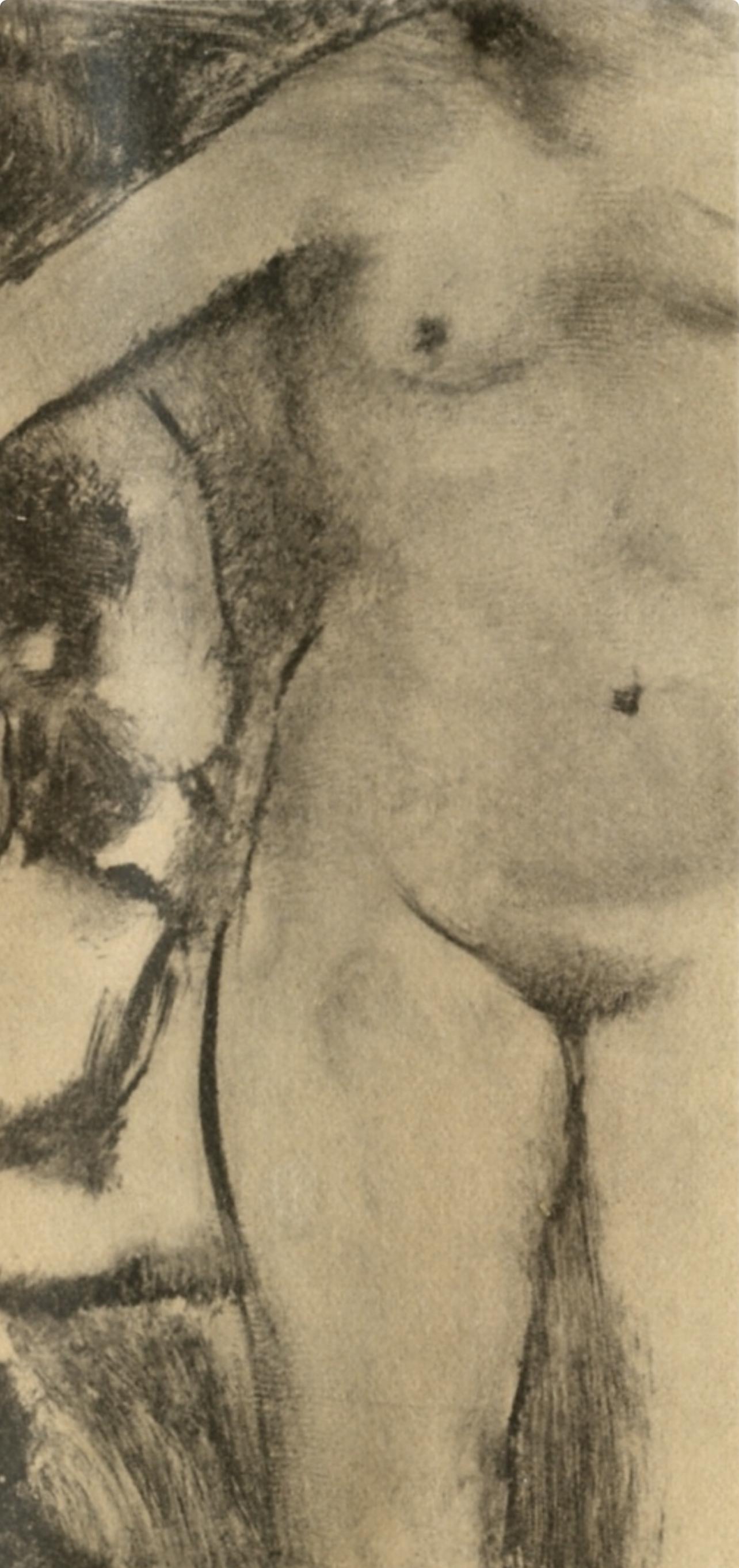 Medium: Engraving on vélin du Marais paper
Year: 1948
Paper Size: 12.25 x 9.125 inches; image size: 4.875 x 6.625 inches
Inscription: Unsigned and unnumbered, as issued
Notes: From the volume, E. Degas Monotypes, 1948. Published by Quatre