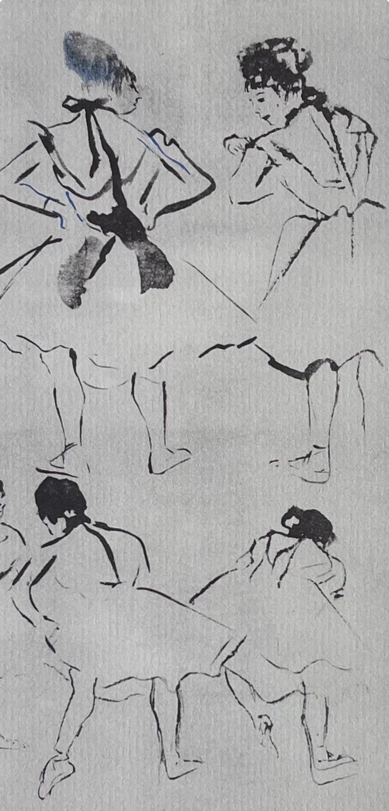 Degas, Skizze von Tänzern, Zehn Ballettskizzen (nach) – Print von Edgar Degas
