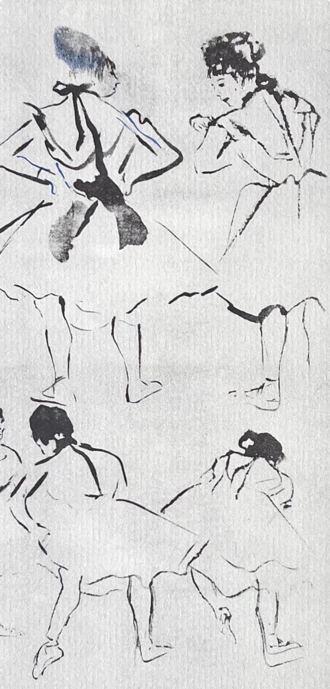 Degas, Sketch of Dancers, Ten Ballet Sketches (after) - Impressionist Print by Edgar Degas
