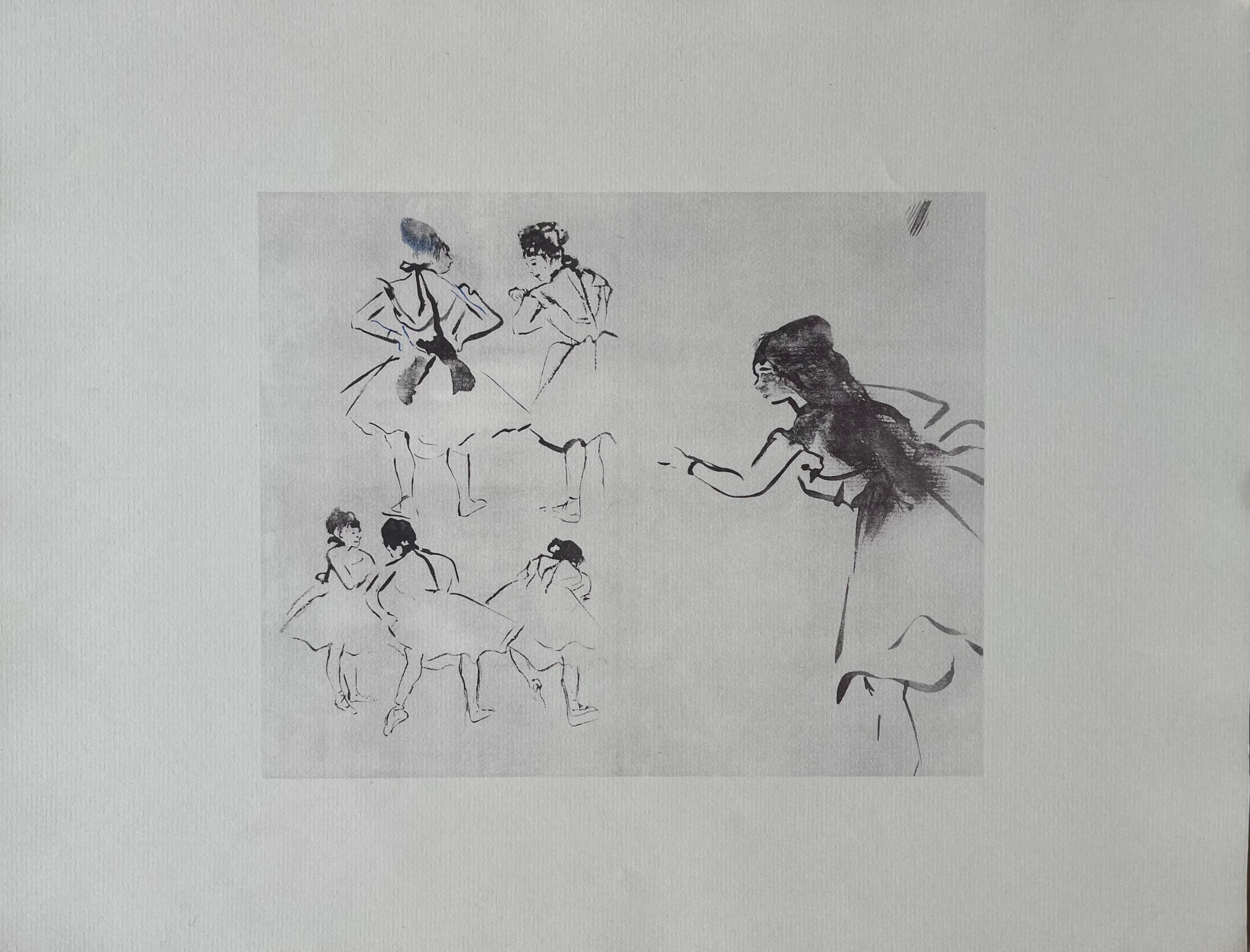 Degas, Skizze von Tänzern, Zehn Ballettskizzen (nach) im Angebot 2