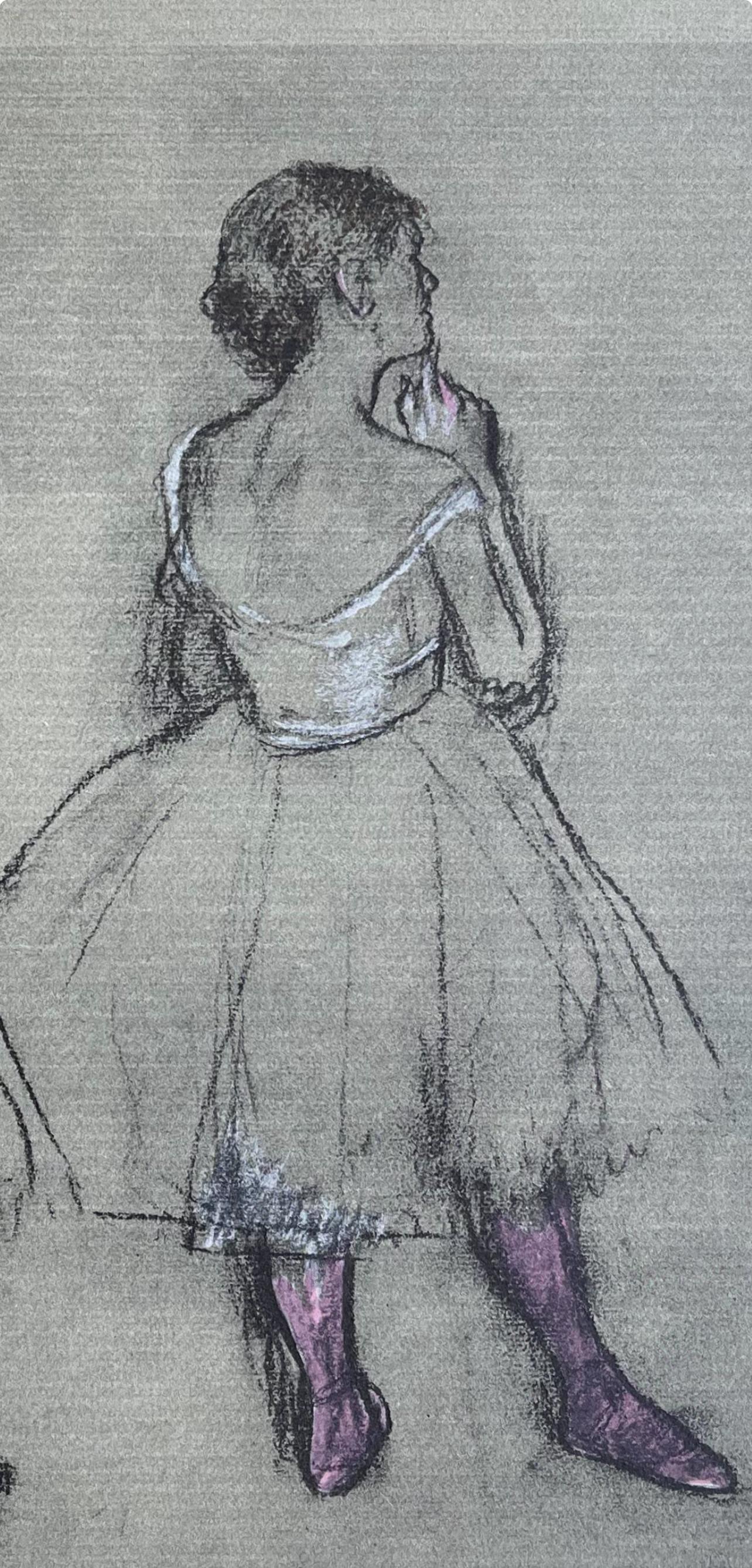 Degas, Three dancers, Ten Ballet Sketches (after) - Print by Edgar Degas