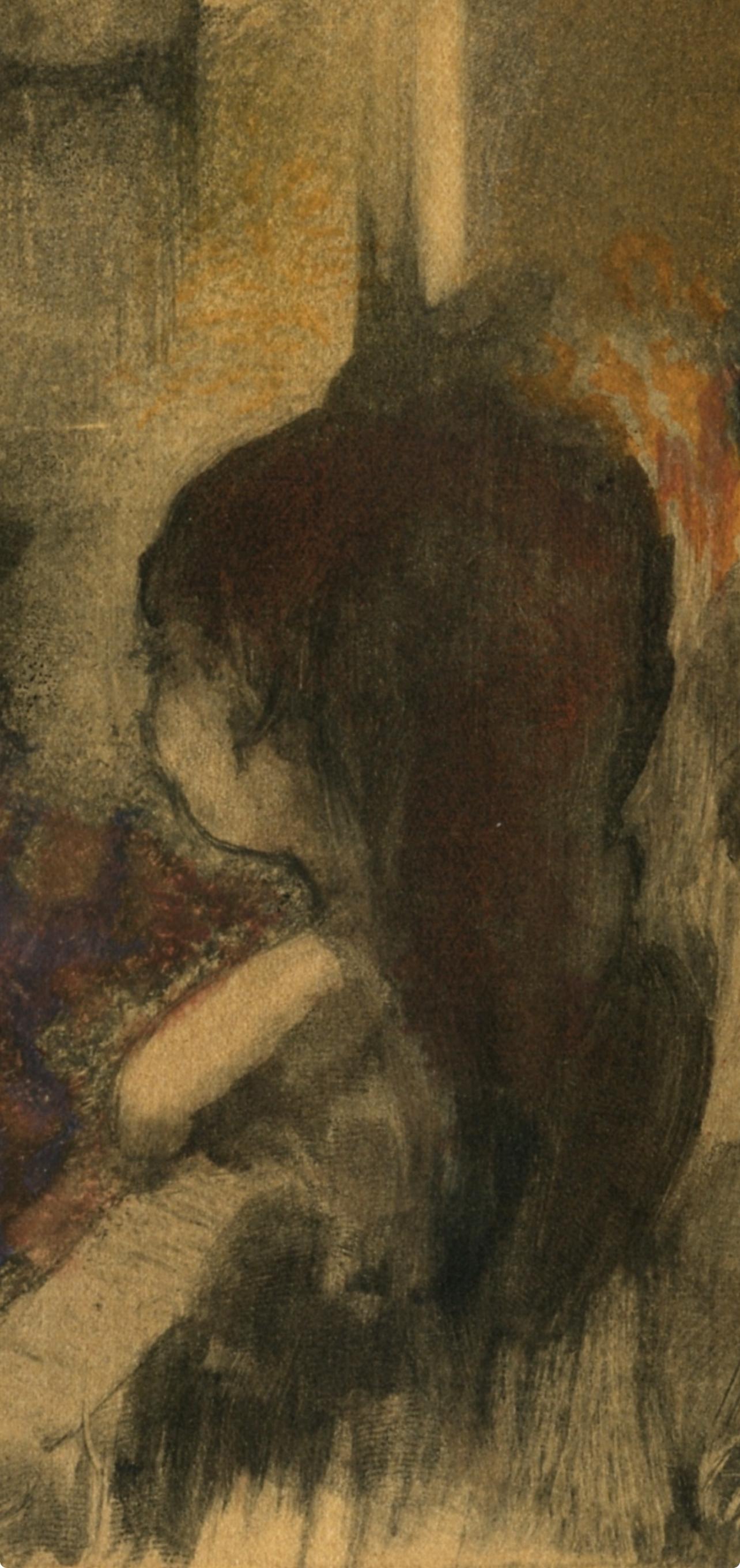 Degas, Trois Femmes de dos, E. Degas Monotypes (after) - Impressionist Print by Edgar Degas