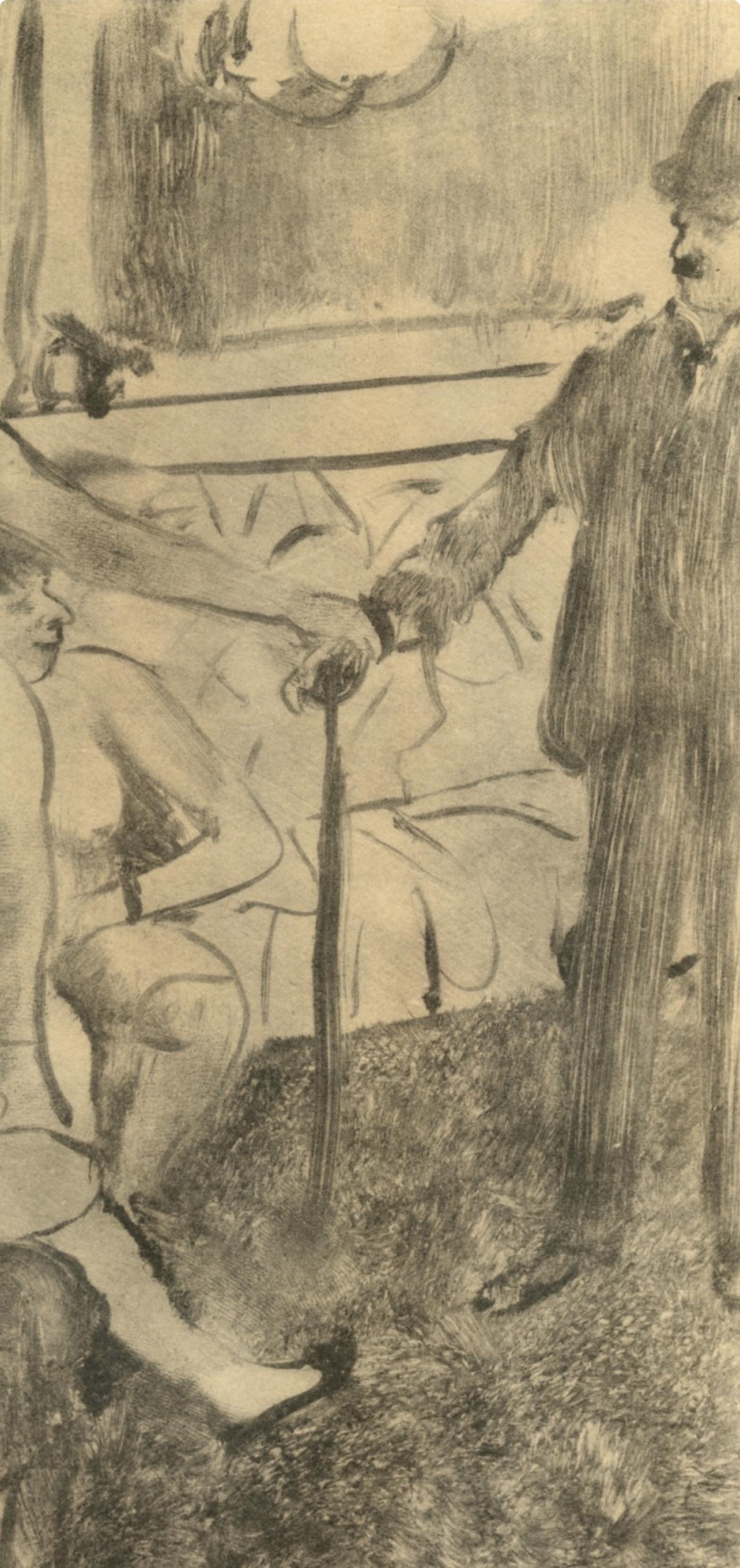 Degas, Un Client serieux, E. Degas Monotypes (after) - Impressionist Print by Edgar Degas