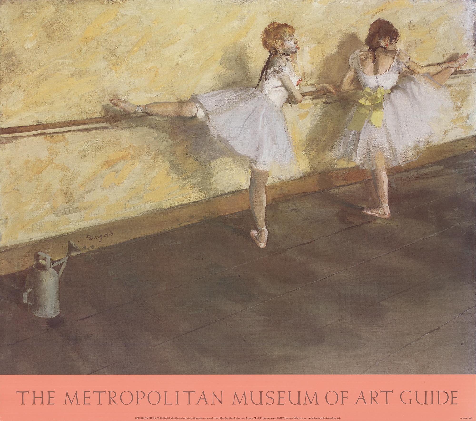 Exhibition Poster of Dancers Practicing at the Bar 30" x 34" poster Impression - Print by after Edgar Degas 