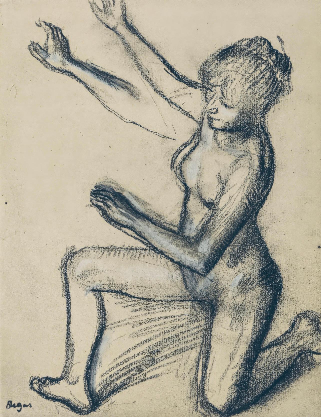 Edgar Degas, Estudio de desnudo y movimientos, de Dibujos de danza, 1936 (after)