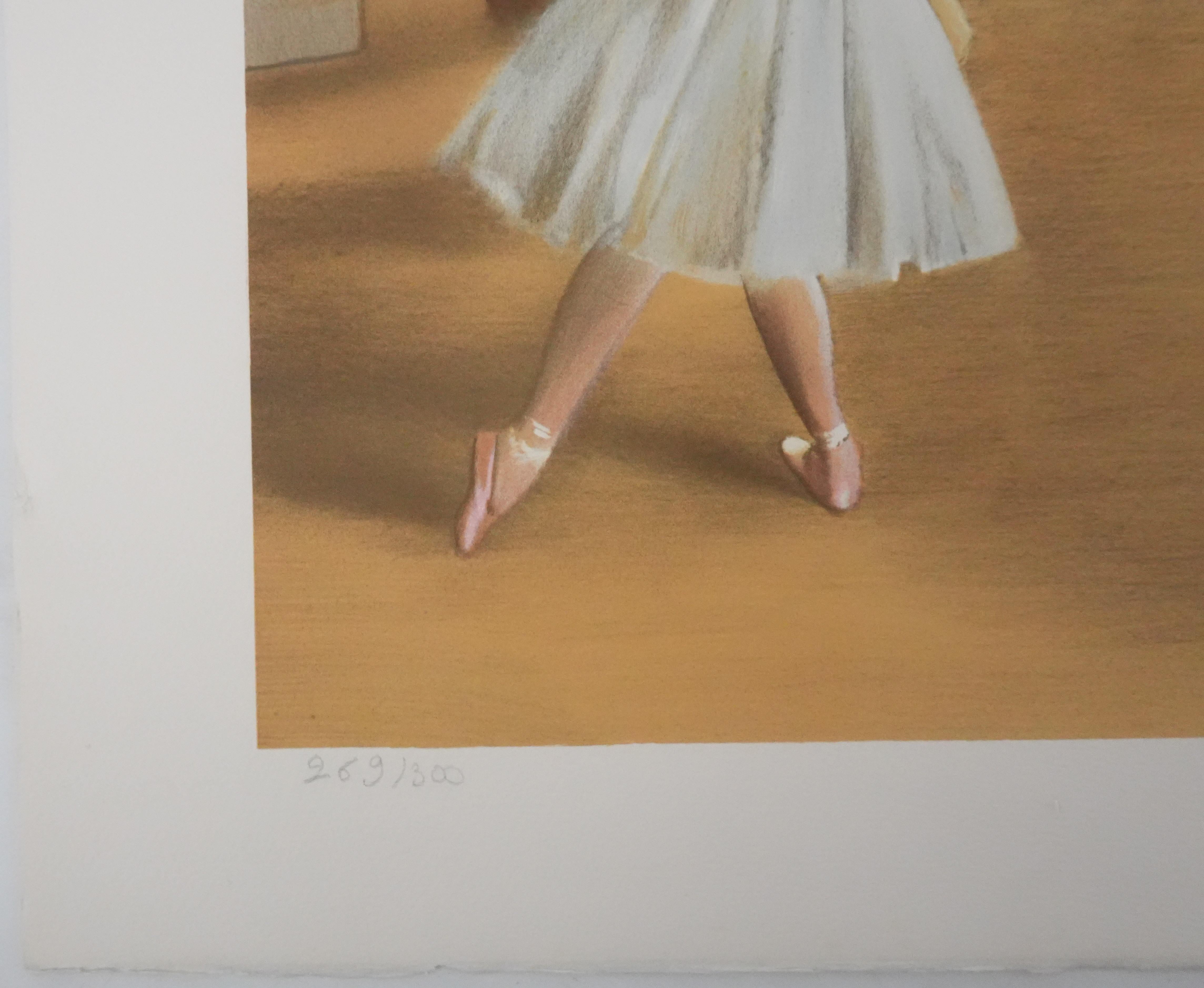 Das Tanzzentrum an der Pariser Oper - Lithographie Signiert im Angebot 2