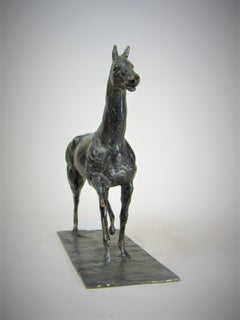 Certified Edgard Degas Bronze of a horse : (Horse walking at a high pace)