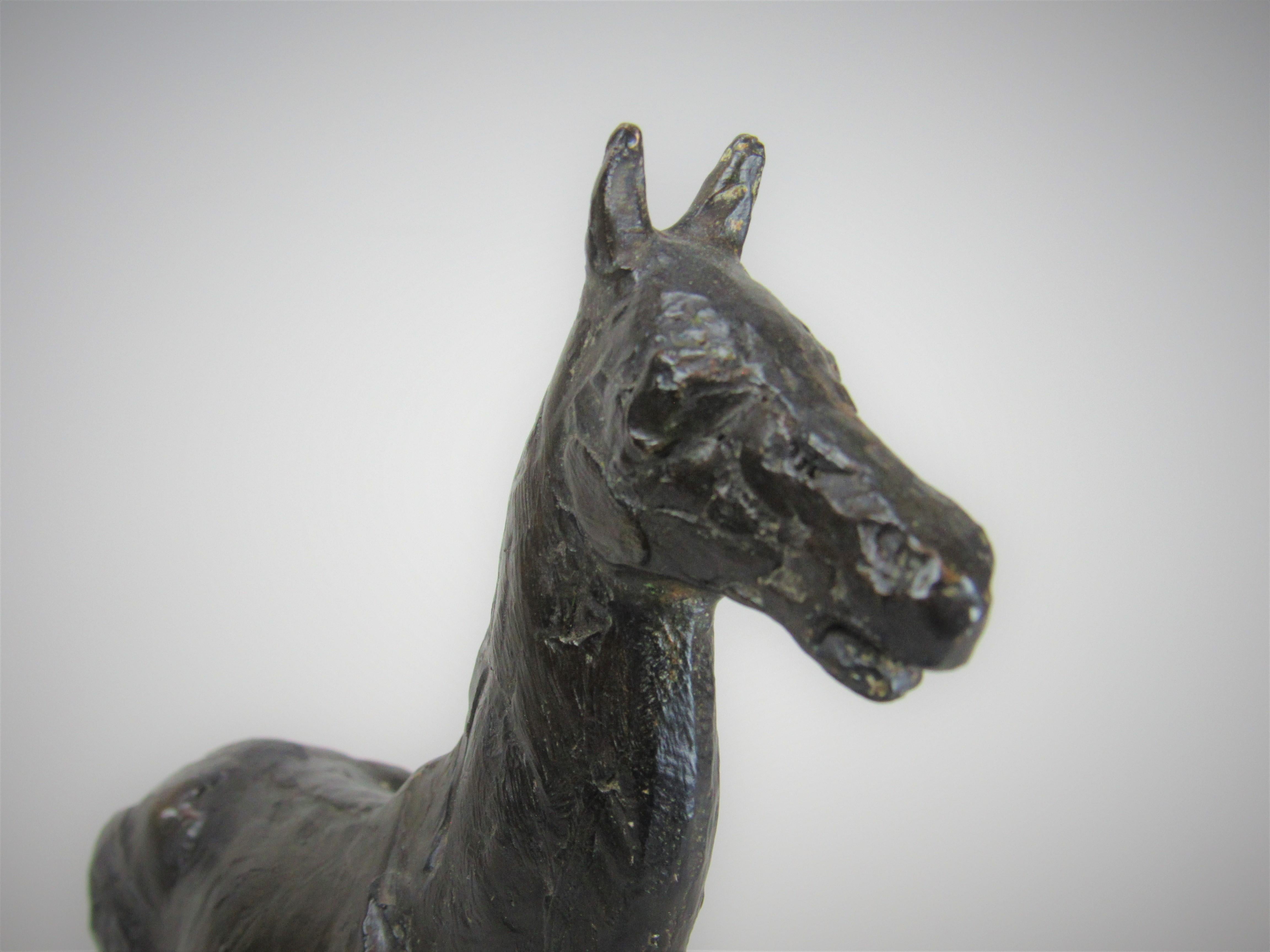 Zertifiziert Edgard Degas Bronze eines Pferdes : (Pferd geht in hohem Tempo) (Impressionismus), Sculpture, von Edgar Degas