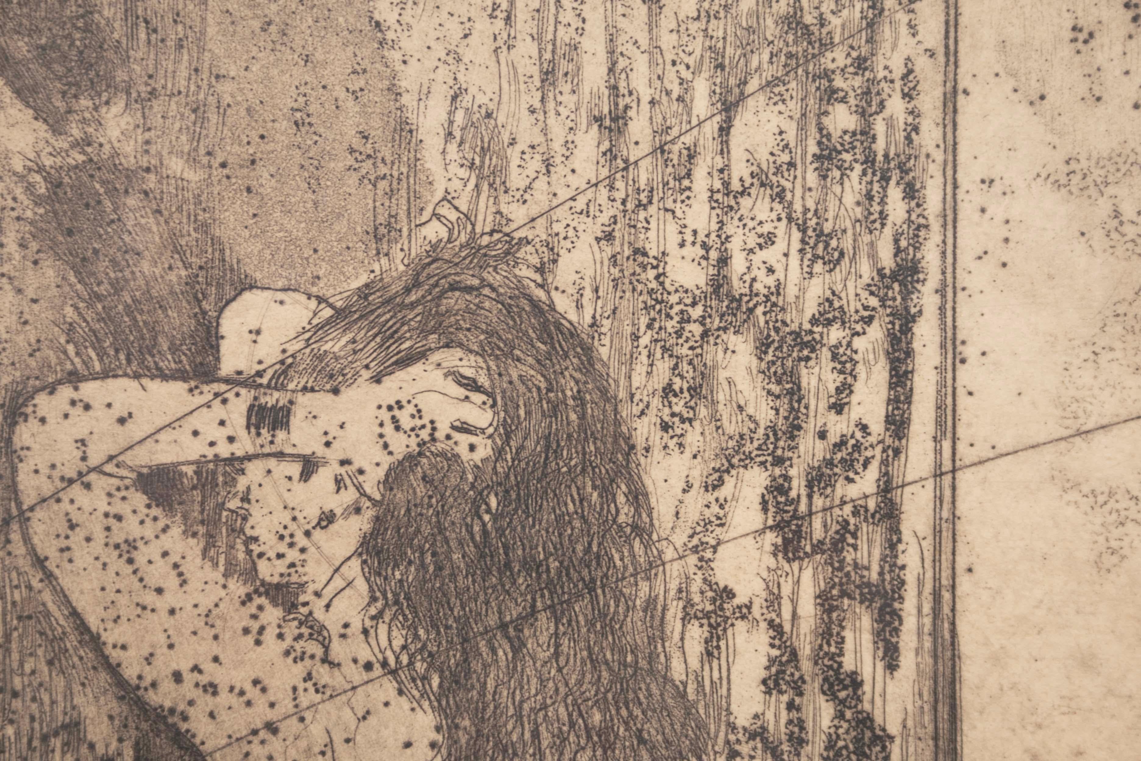 Edgar Degas Loges d'Actrices Modern Figurative Etching on Paper 1879-80 Framed In Good Condition For Sale In Keego Harbor, MI