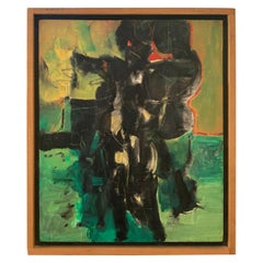 Pintura al óleo sobre yeso de Edgar Ewing, 1957