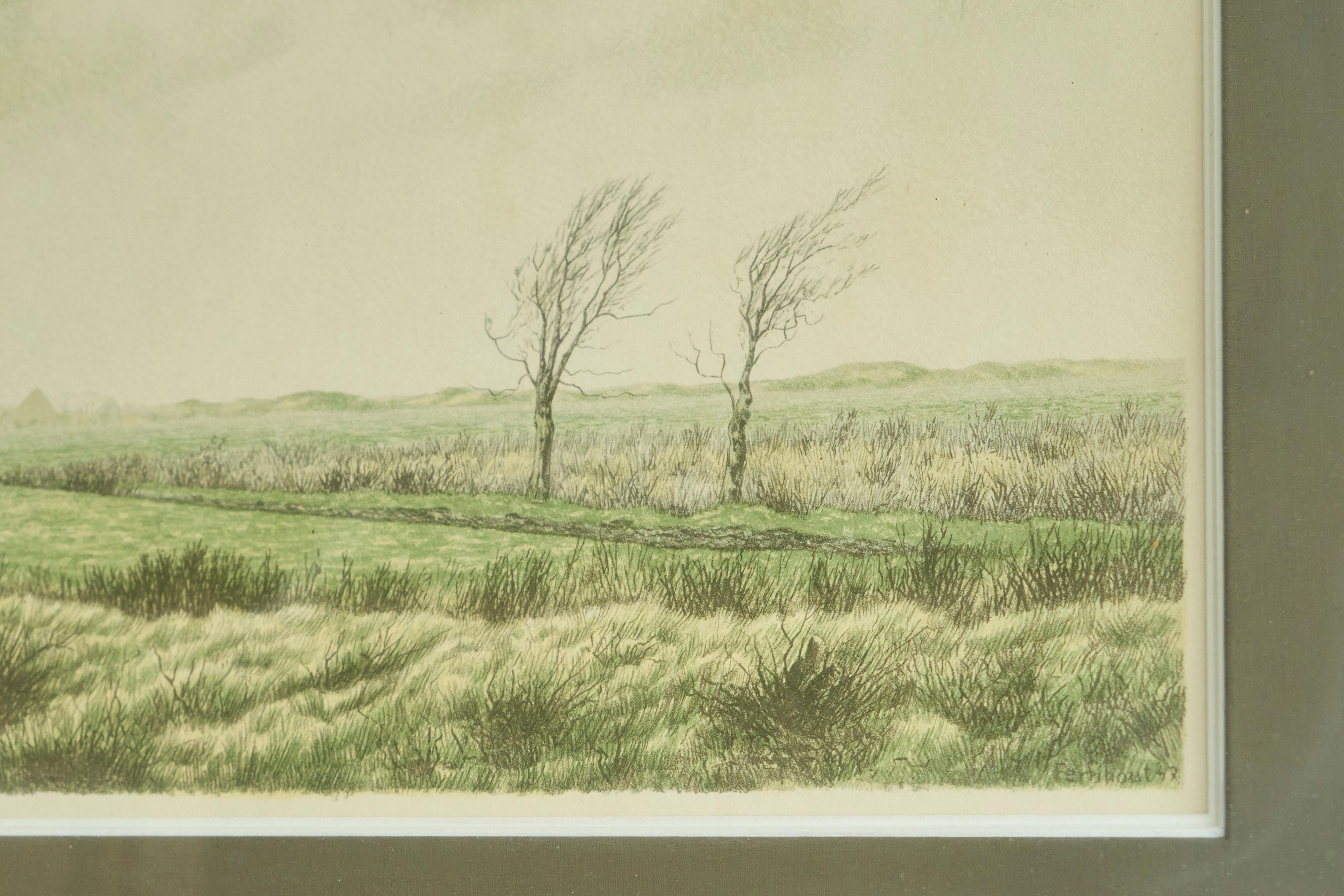 20ième siècle Edgar Fernhout Lithographie signée à la main 1947 en vente