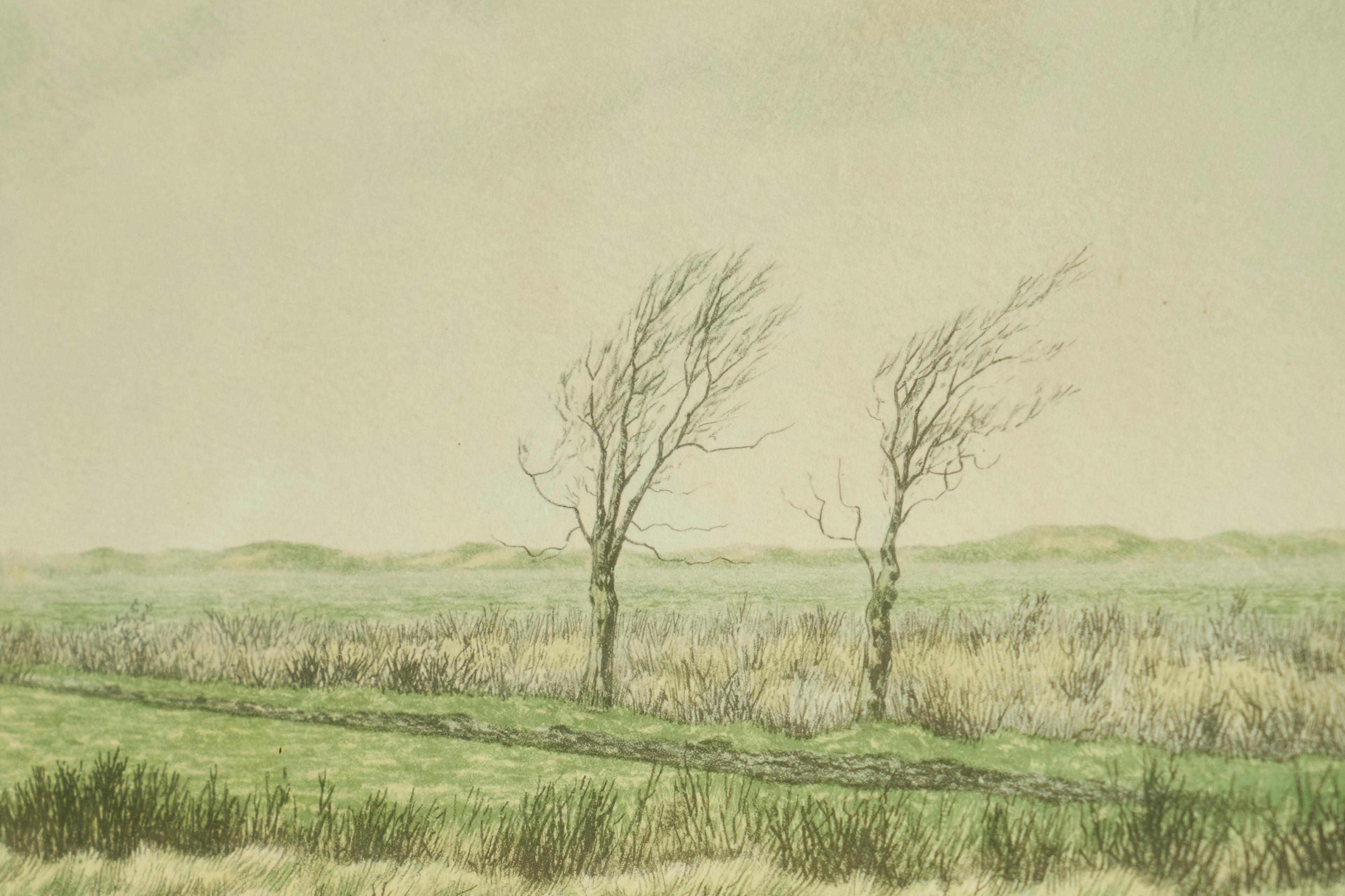 Fait main Edgar Fernhout Lithographie signée à la main 1947 en vente