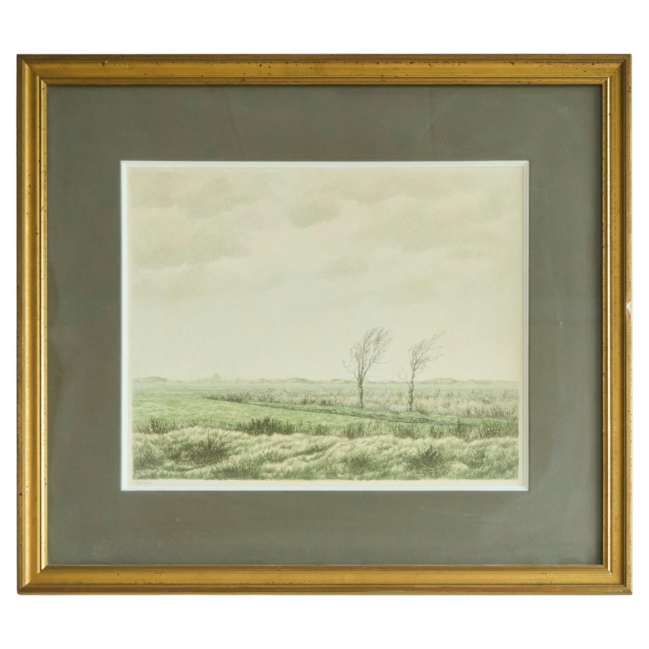 Edgar Fernhout Handsignierte Lithographie 1947