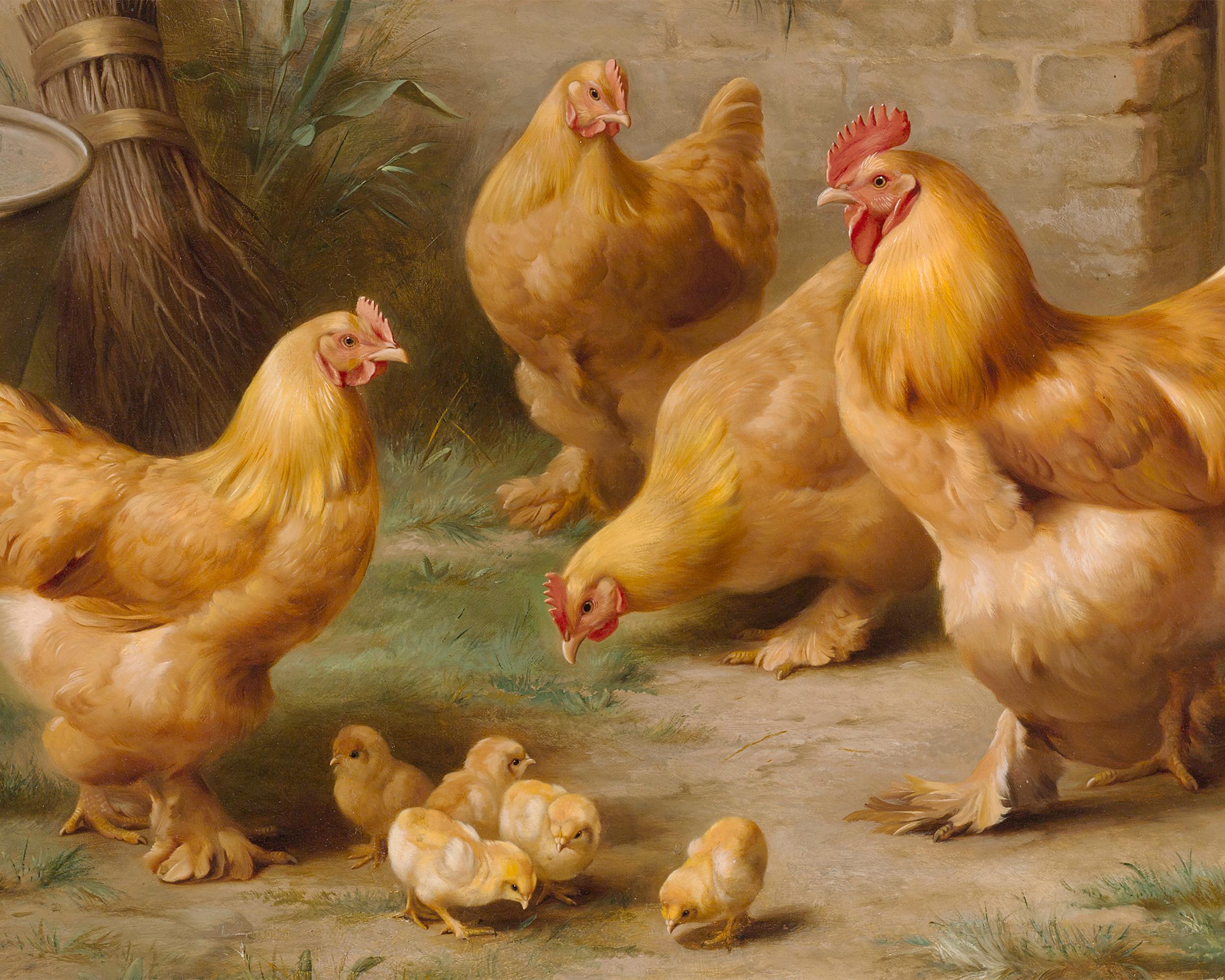 Chicken And Chicks By Edgar Hunt 2