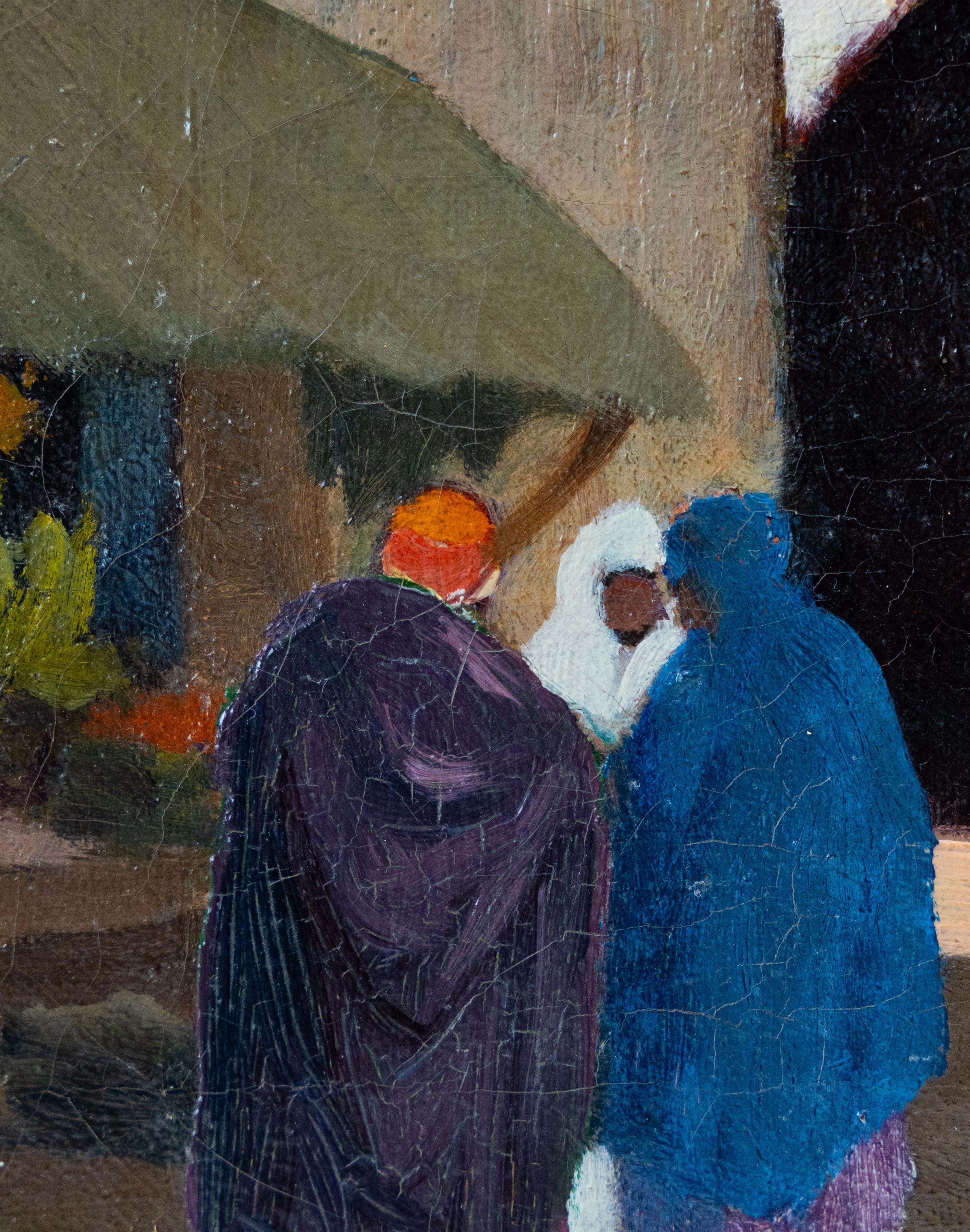 Tangier, Edgar L. Pattison (1872–1950) - Gray Figurative Painting by Edgar Laurence Pattison